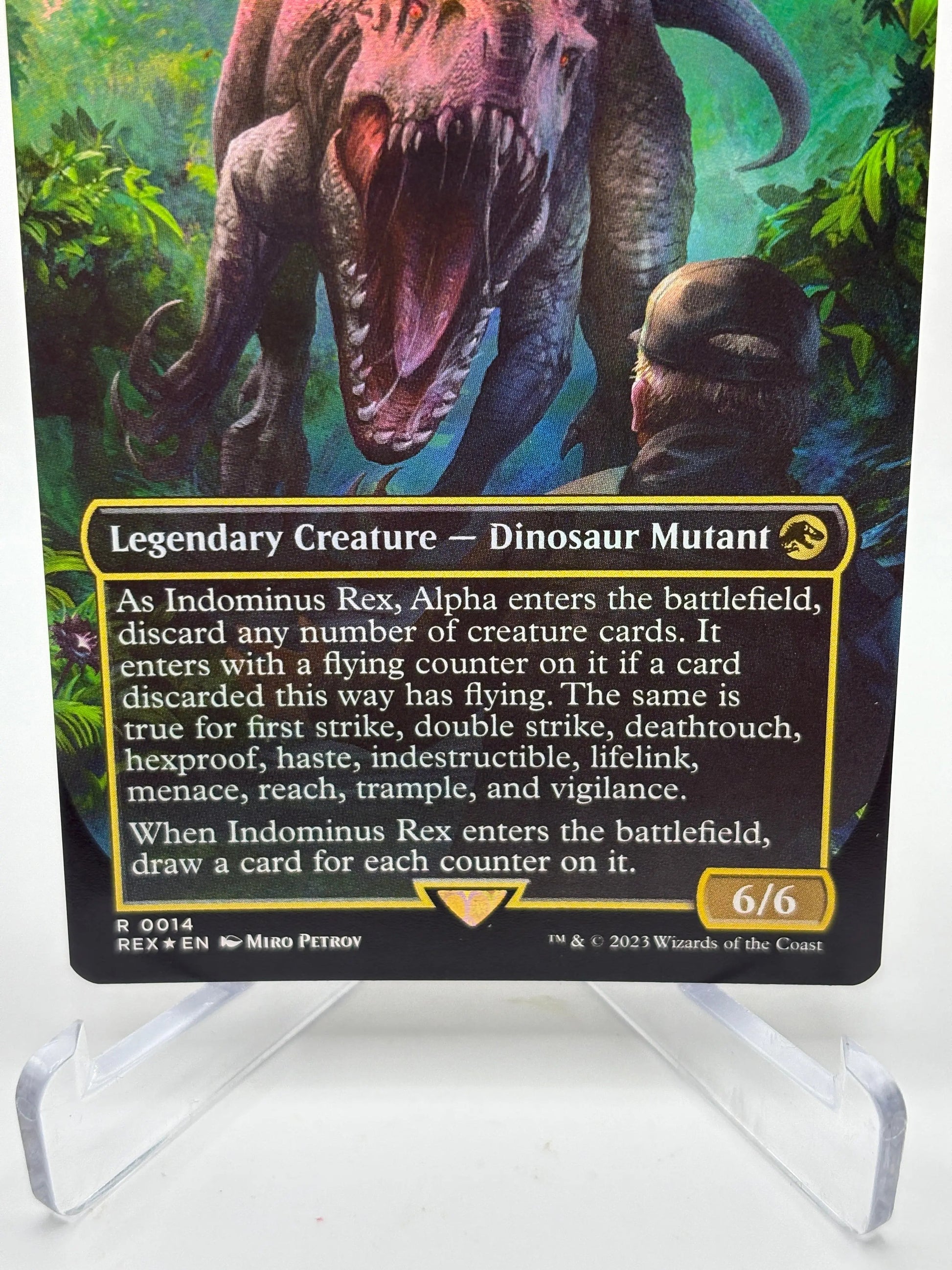 Magic The Gathering - Indominus Rex, Alpha Rare #0014 REX LP FRENLY BRICKS - Open 7 Days