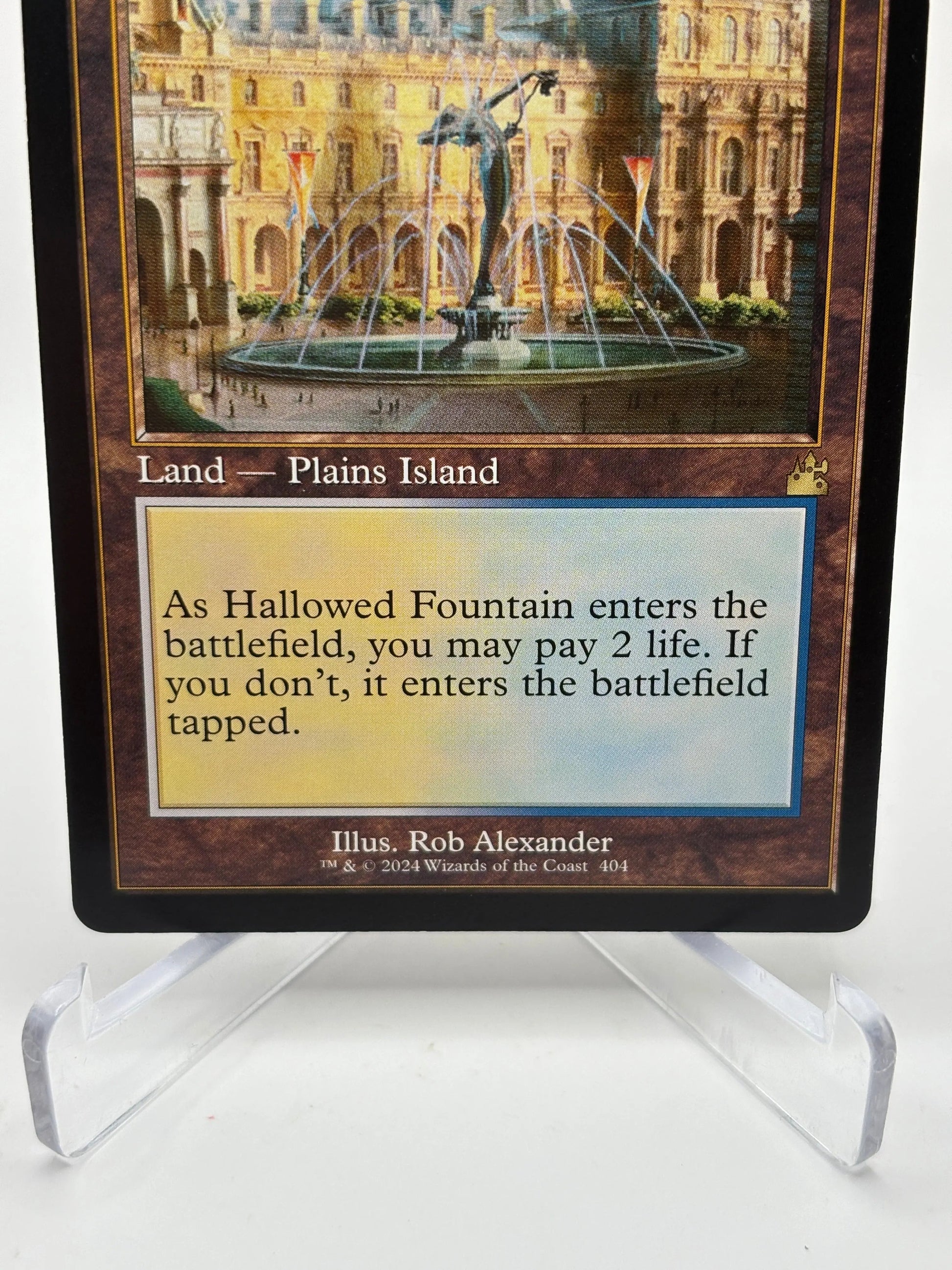 Magic The Gathering - Hallowed Fountain Retro Frame #404 Ravnica Remastered LP FRENLY BRICKS - Open 7 Days