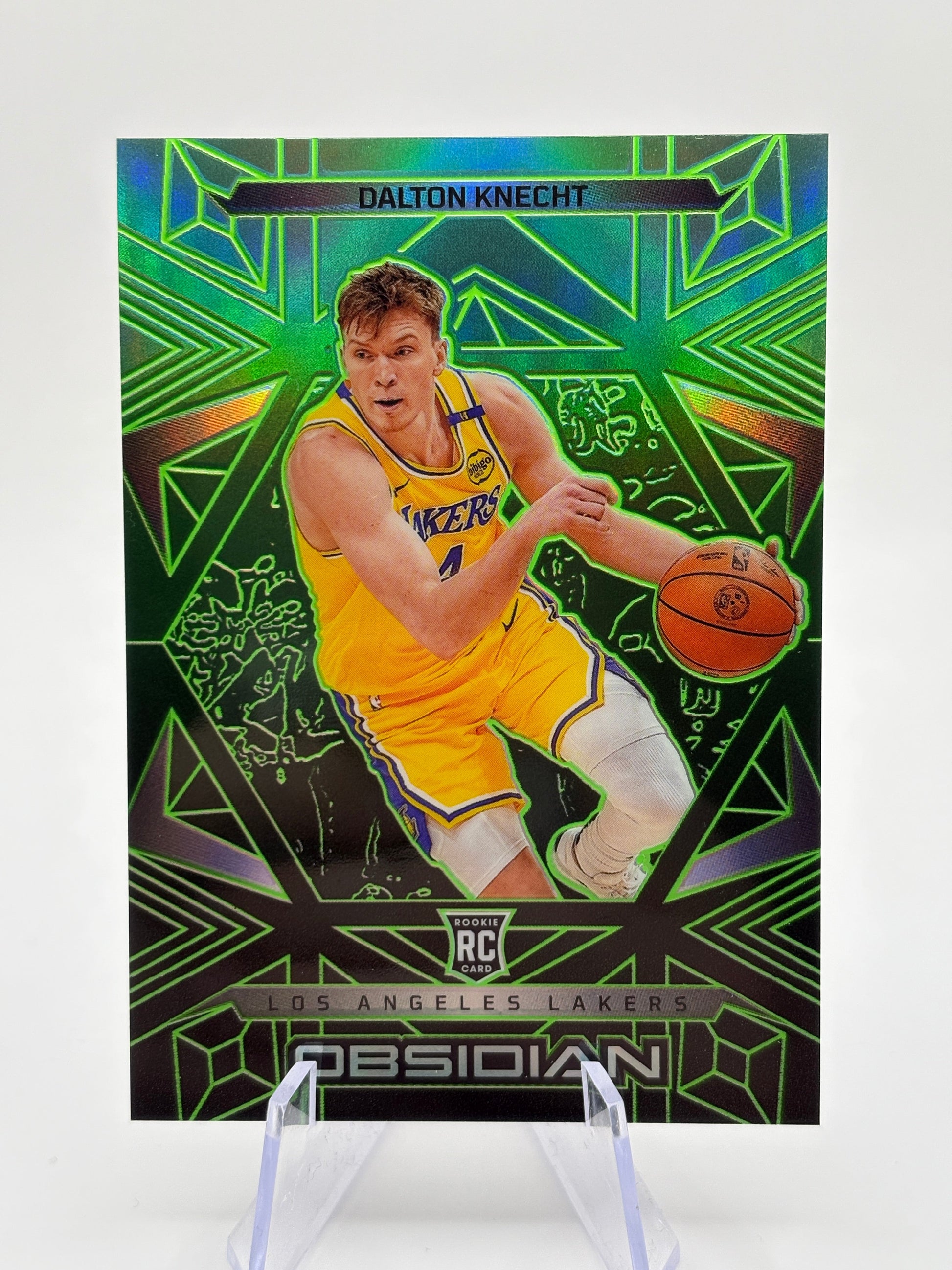 2024-25 Panini Obsidian Dalton Knecht RC Electric Etch Green /25 BOOK END Lakers FRENLY BRICKS - Open 7 Days