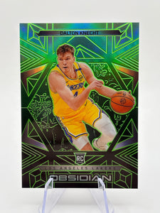 2024-25 Panini Obsidian Dalton Knecht RC Electric Etch Green /25 BOOK END Lakers