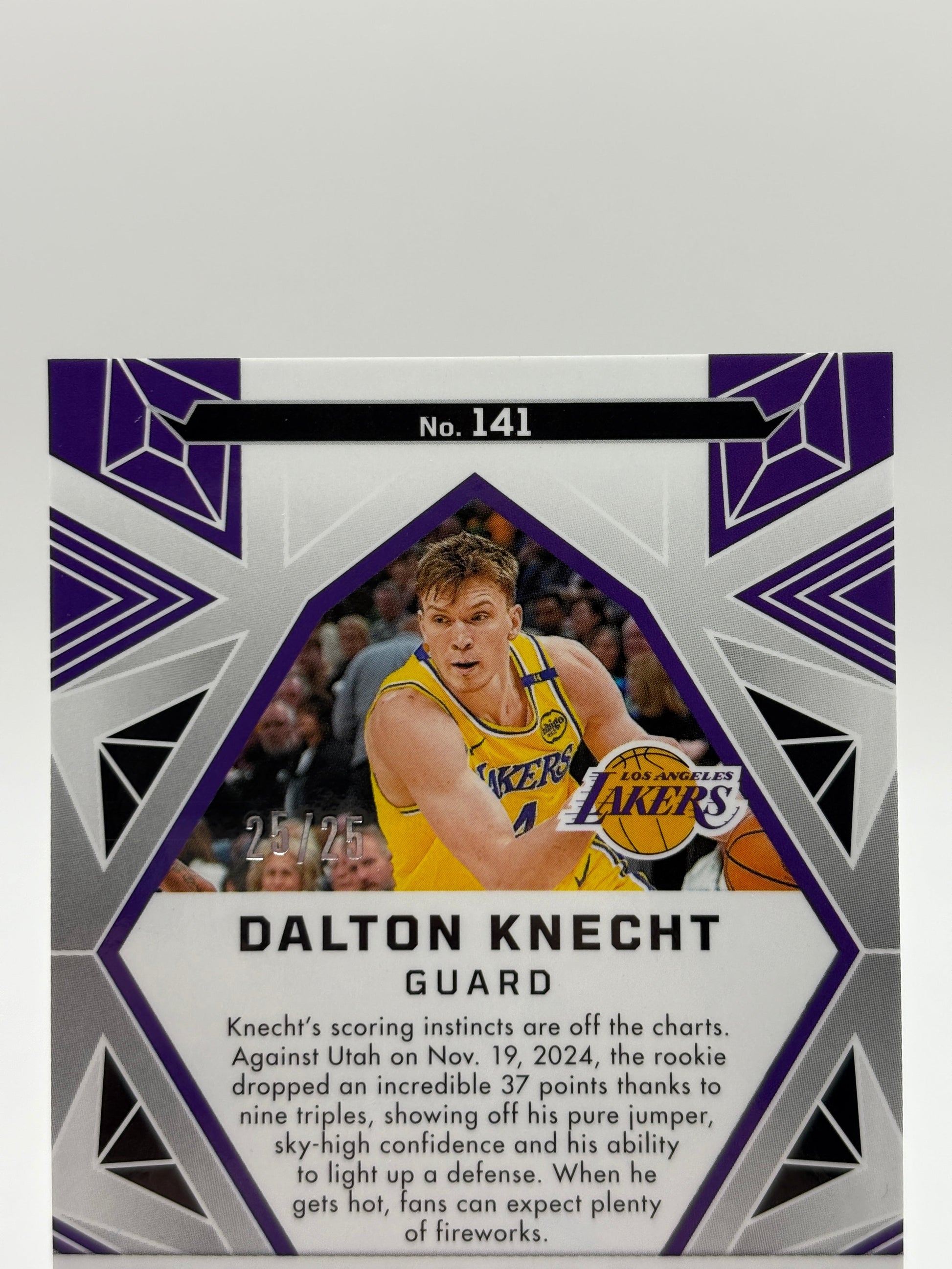 2024-25 Panini Obsidian Dalton Knecht RC Electric Etch Green /25 BOOK END Lakers FRENLY BRICKS - Open 7 Days
