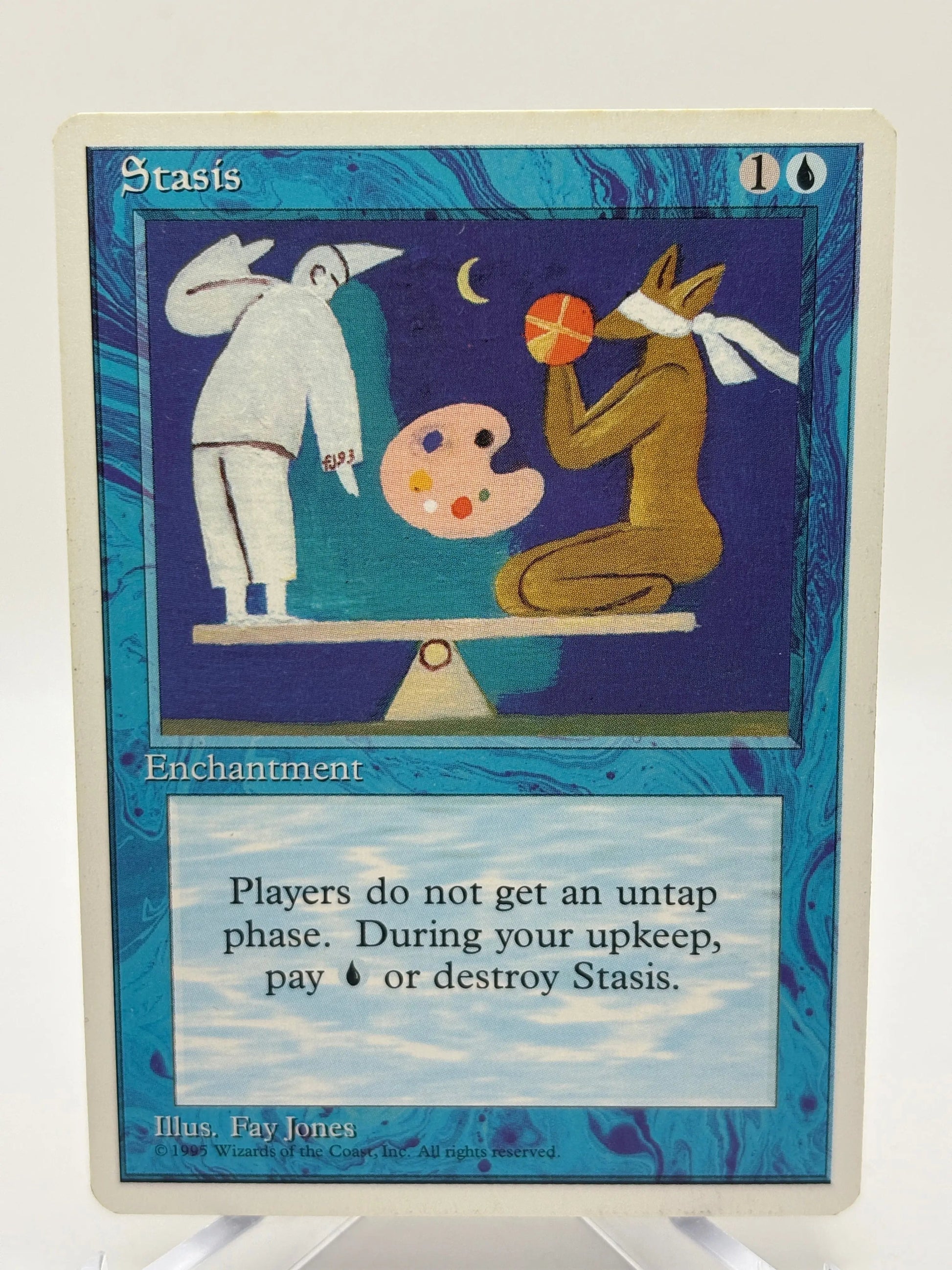Magic The Gathering - Stasis Enchantment 1995 4th Edition FRENLY BRICKS - Open 7 Days