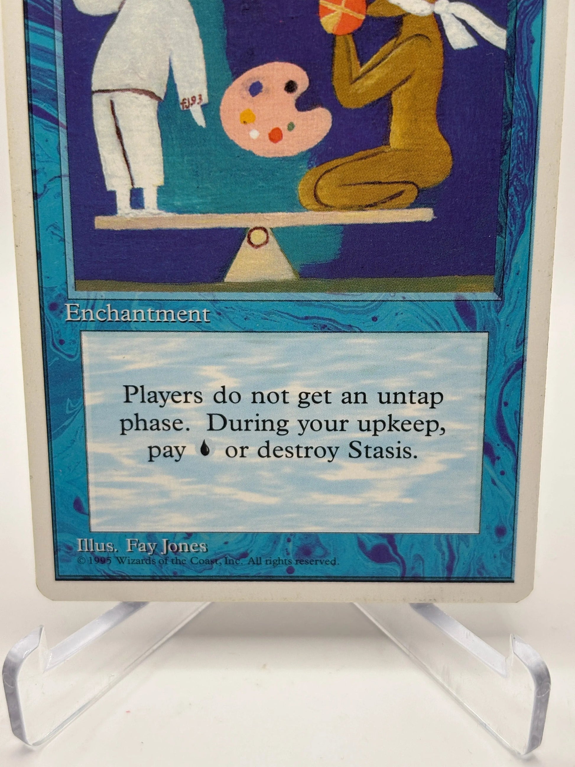 Magic The Gathering - Stasis Enchantment 1995 4th Edition FRENLY BRICKS - Open 7 Days