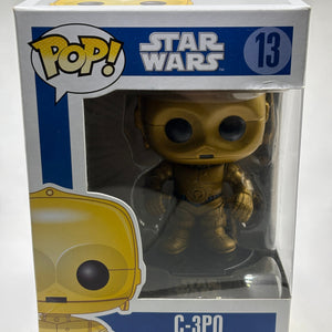 Funko POP! Star Wars #13 C-3PO Vinyl Bobble Head 2012 Big Text FRENLY BRICKS - Open 7 Days