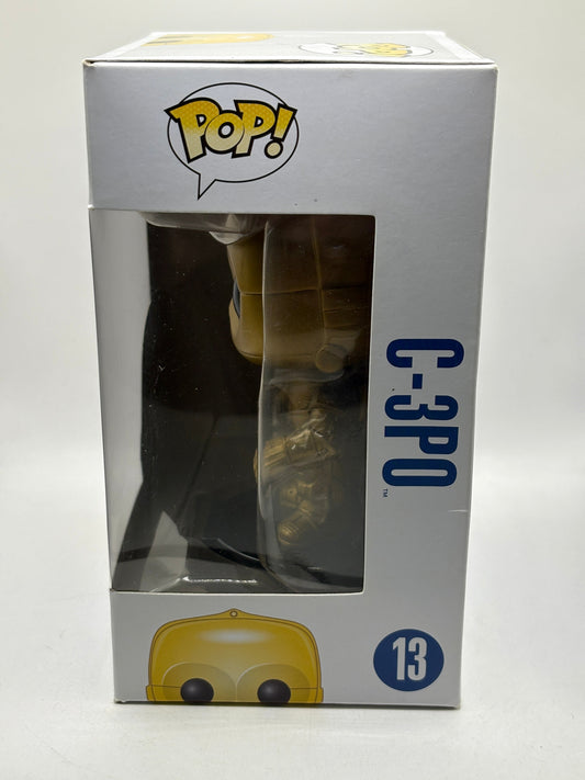 Funko POP! Star Wars #13 C-3PO Vinyl Bobble Head 2012 Big Text FRENLY BRICKS - Open 7 Days