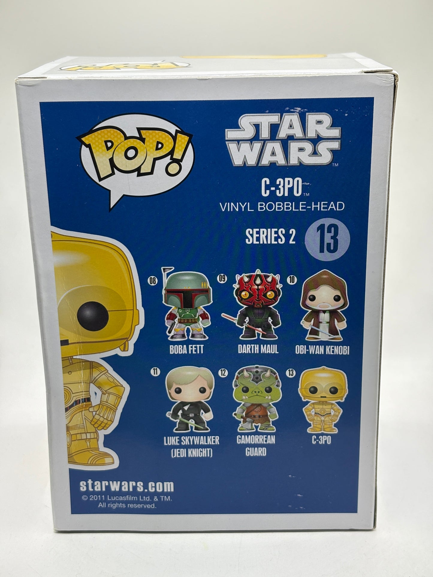 Funko POP! Star Wars #13 C-3PO Vinyl Bobble Head 2012 Big Text FRENLY BRICKS - Open 7 Days