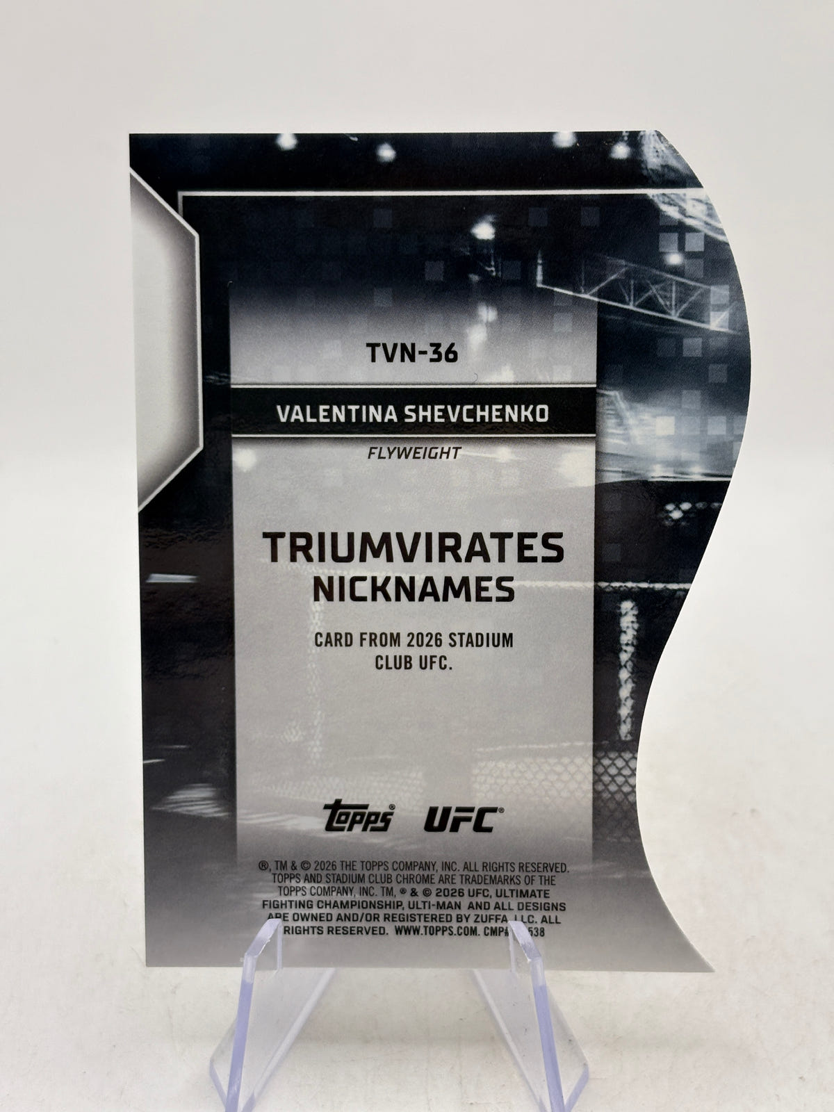 Topps Stadium Club UFC 2026 - Valentina Shevchenko TVN-36 Diecut image 2
