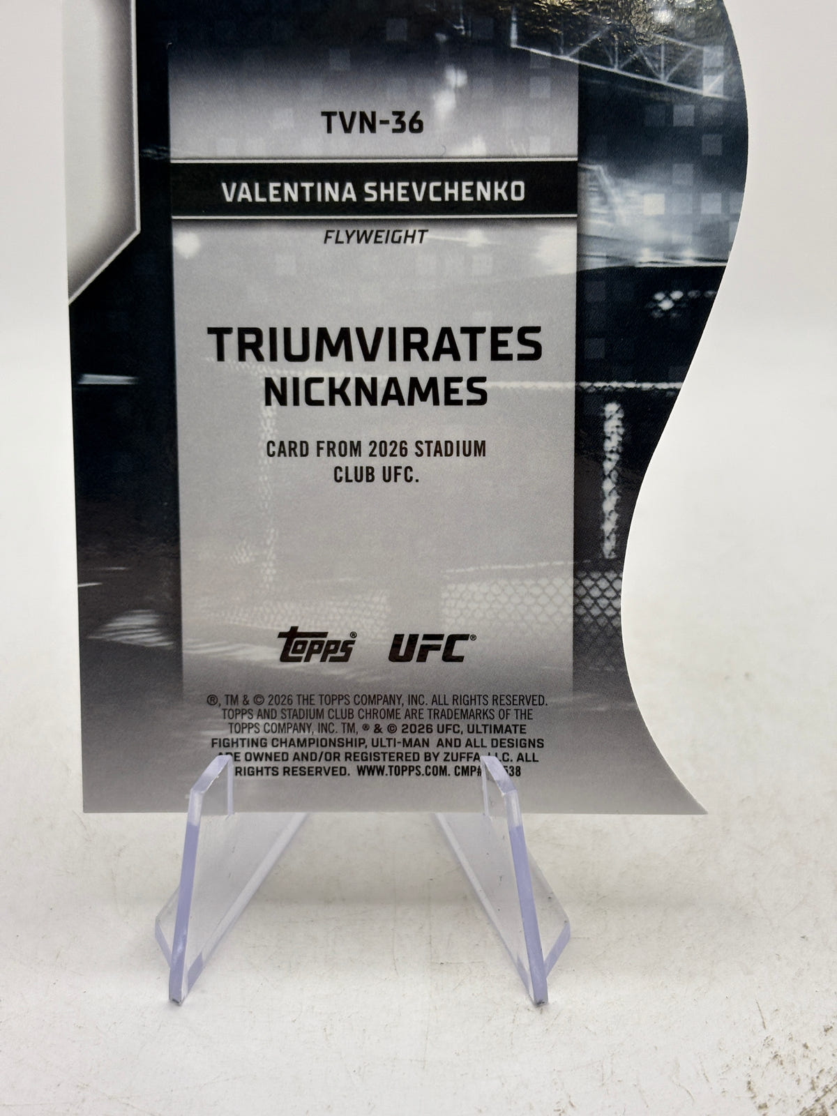 Topps Stadium Club UFC 2026 - Valentina Shevchenko TVN-36 Diecut image 4