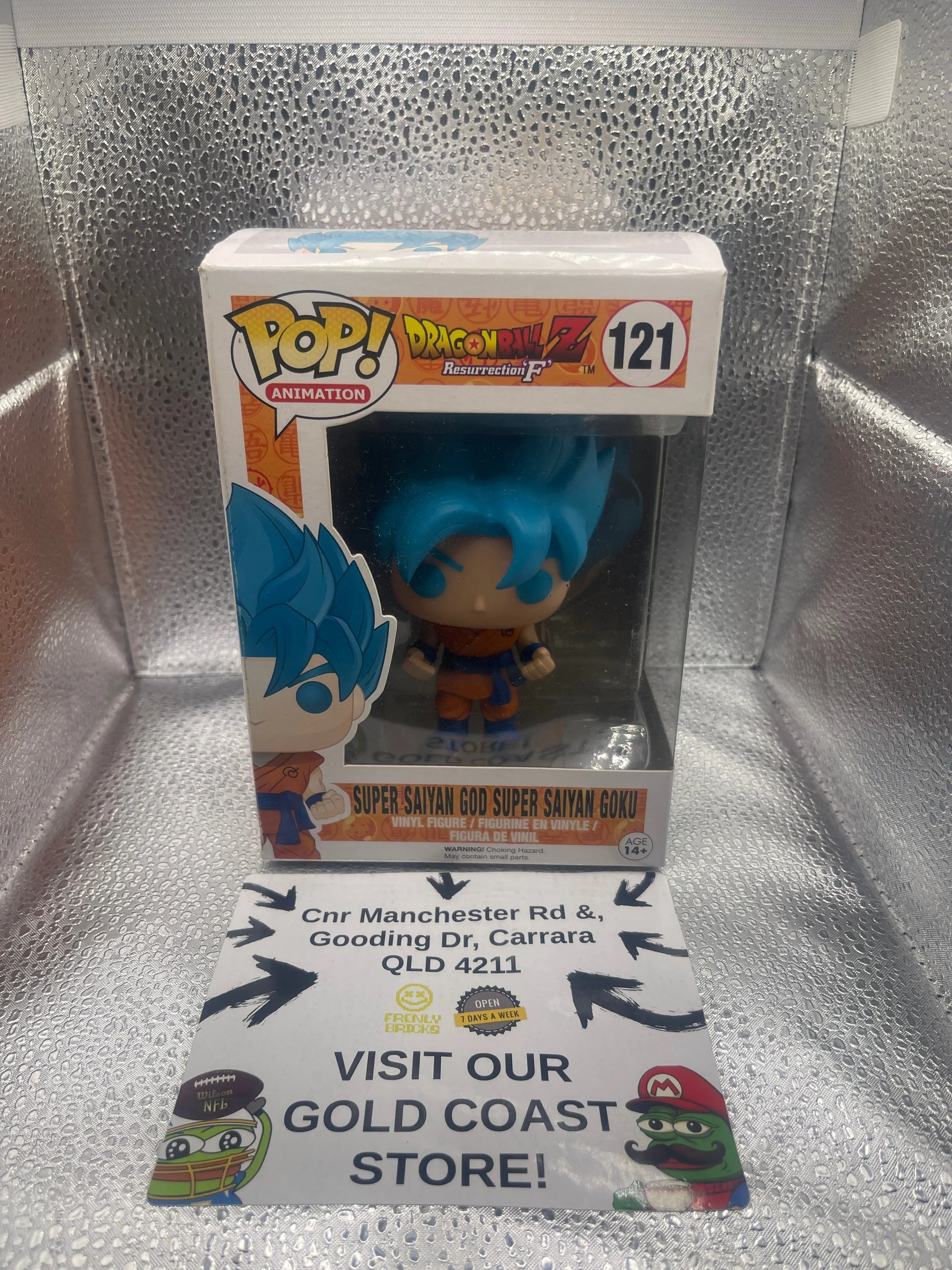 Funko Pop! Dragon Ball Z Super Saiyan God Super Saiyan Goku #121 FRENLY BRICKS - Open 7 Days