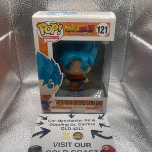 Funko Pop! Dragon Ball Z Super Saiyan God Super Saiyan Goku #121 FRENLY BRICKS - Open 7 Days