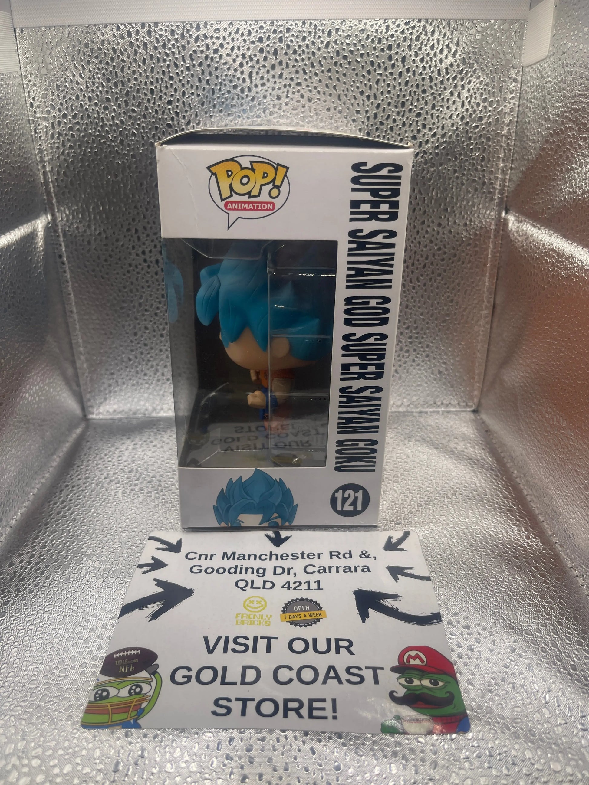 Funko Pop! Dragon Ball Z Super Saiyan God Super Saiyan Goku #121 FRENLY BRICKS - Open 7 Days