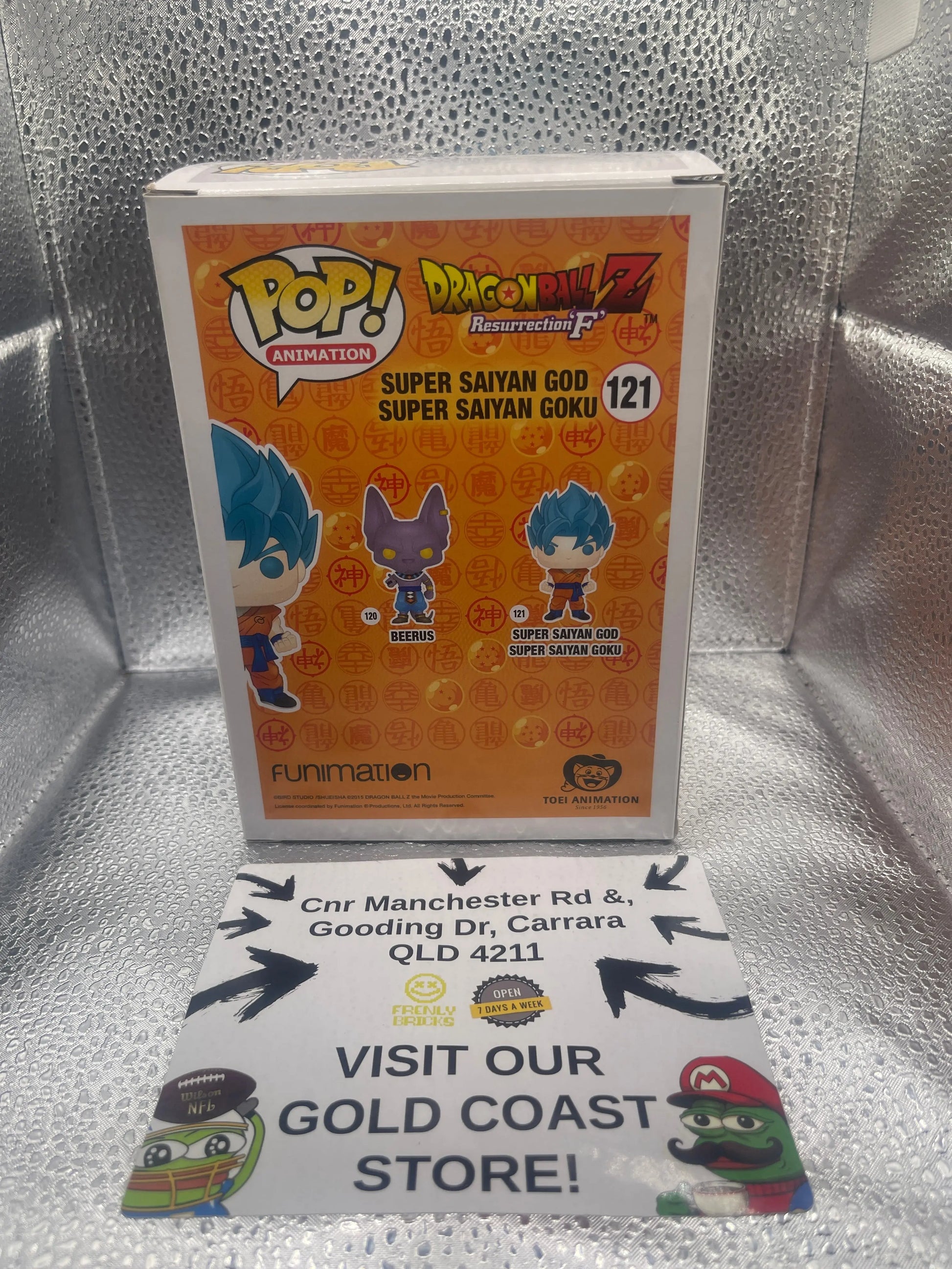 Funko Pop! Dragon Ball Z Super Saiyan God Super Saiyan Goku #121 FRENLY BRICKS - Open 7 Days