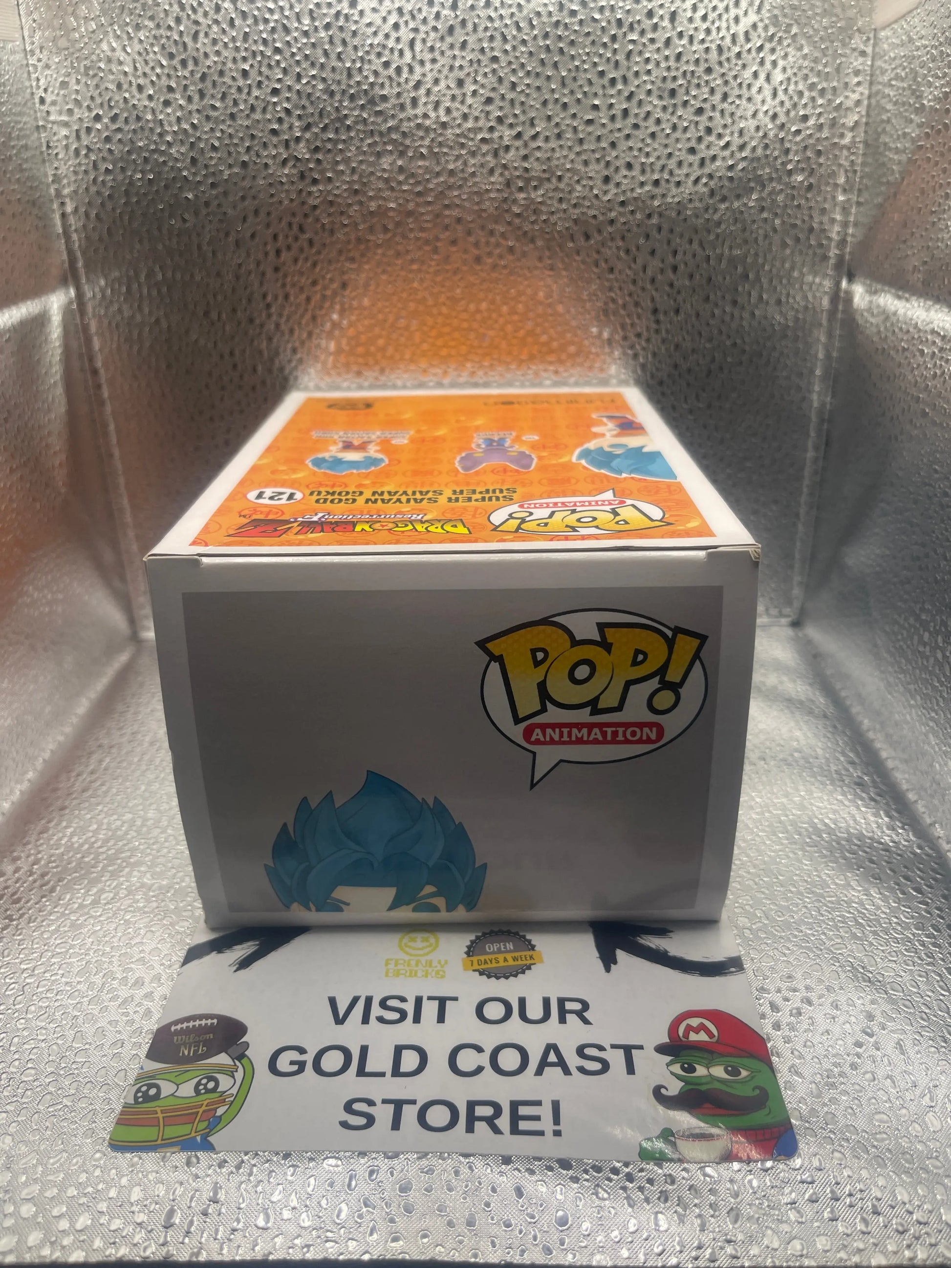 Funko Pop! Dragon Ball Z Super Saiyan God Super Saiyan Goku #121 FRENLY BRICKS - Open 7 Days
