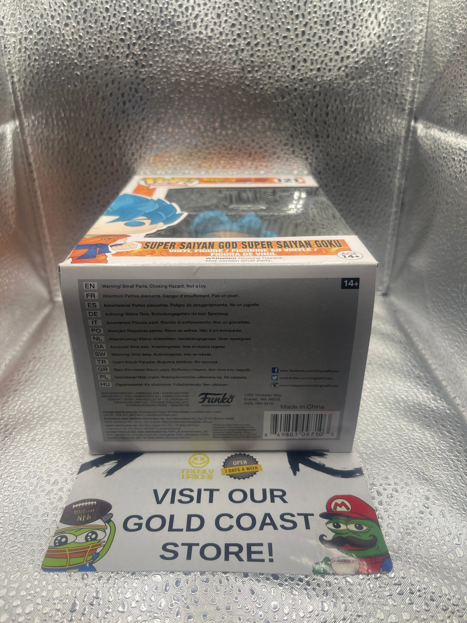 Funko Pop! Dragon Ball Z Super Saiyan God Super Saiyan Goku #121 FRENLY BRICKS - Open 7 Days