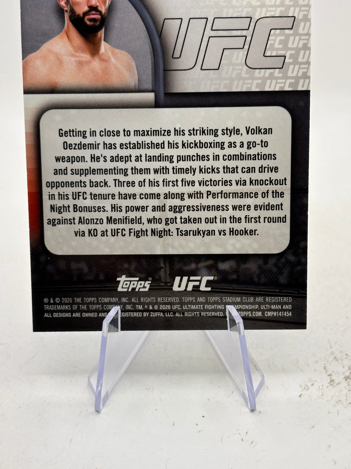 Topps UFC Stadium Club - Volkan Dezdemir 22/50 Blue image 4