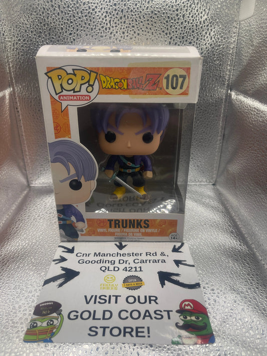 Funko POP! Animation Dragon Ball Z #107 Trunks *box damage* FRENLY BRICKS - Open 7 Days