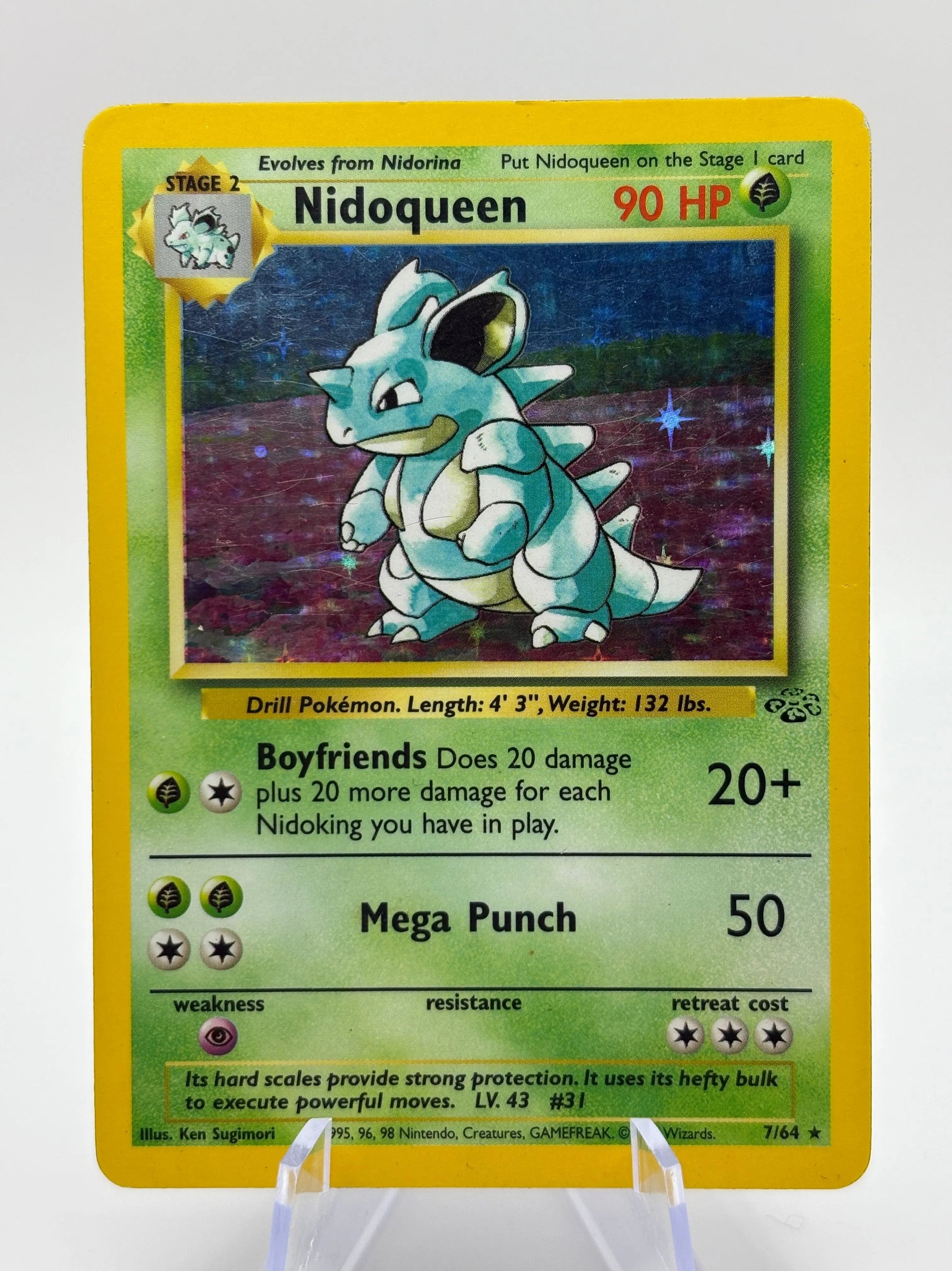 Pokemon TCG Jungle - Nidoqueen 7/64 Rare Holo MP FRENLY BRICKS - Open 7 Days