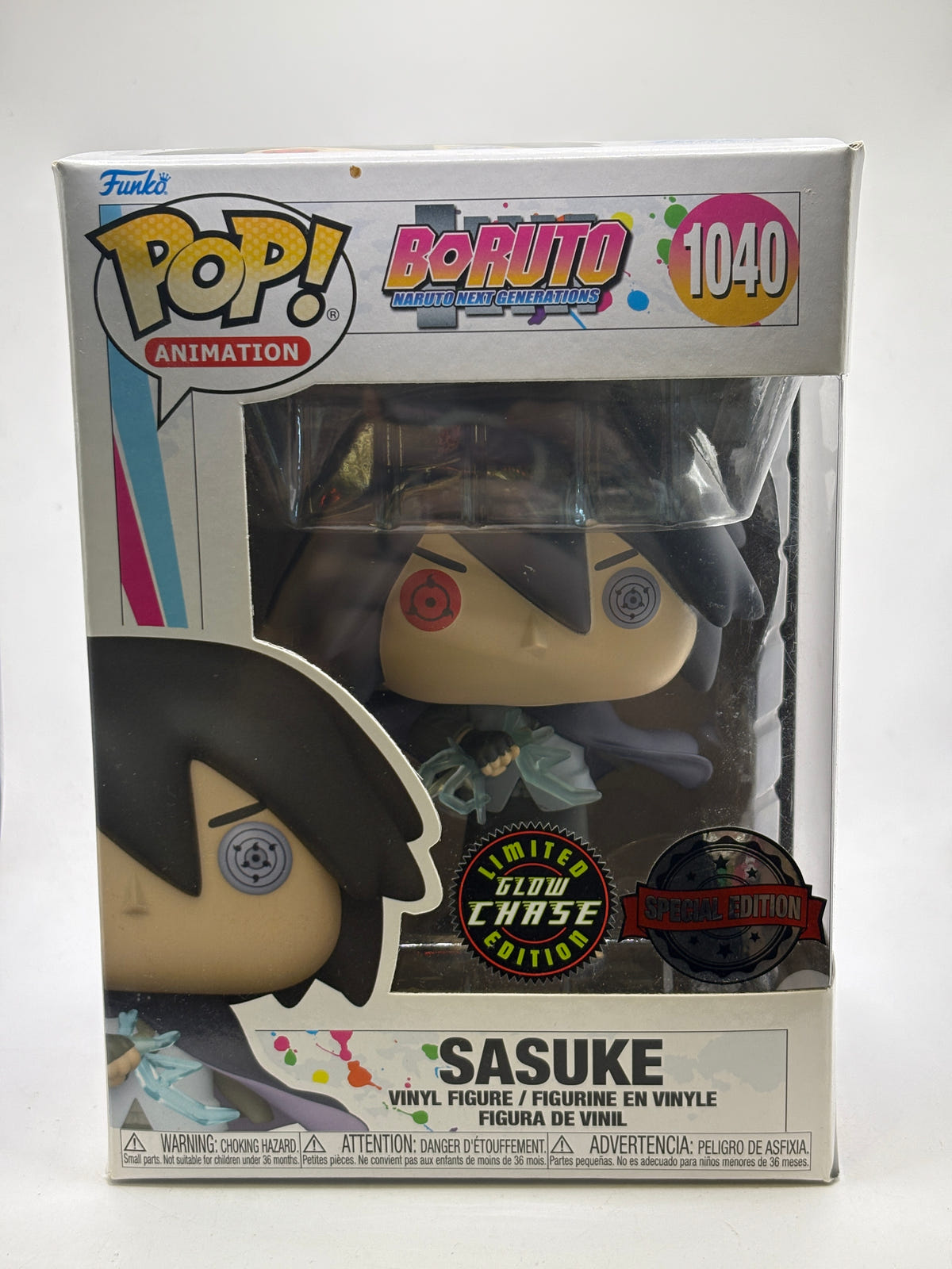 Funko POP! Animation Boruto #1040 Sasuke Limited Glow Chase SE image 1