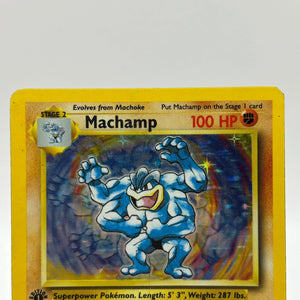 Pokemon TCG Base Set 1st Edition - Machamp 8/102 Rare Holo Heavily Played FRENLY BRICKS - Open 7 Days