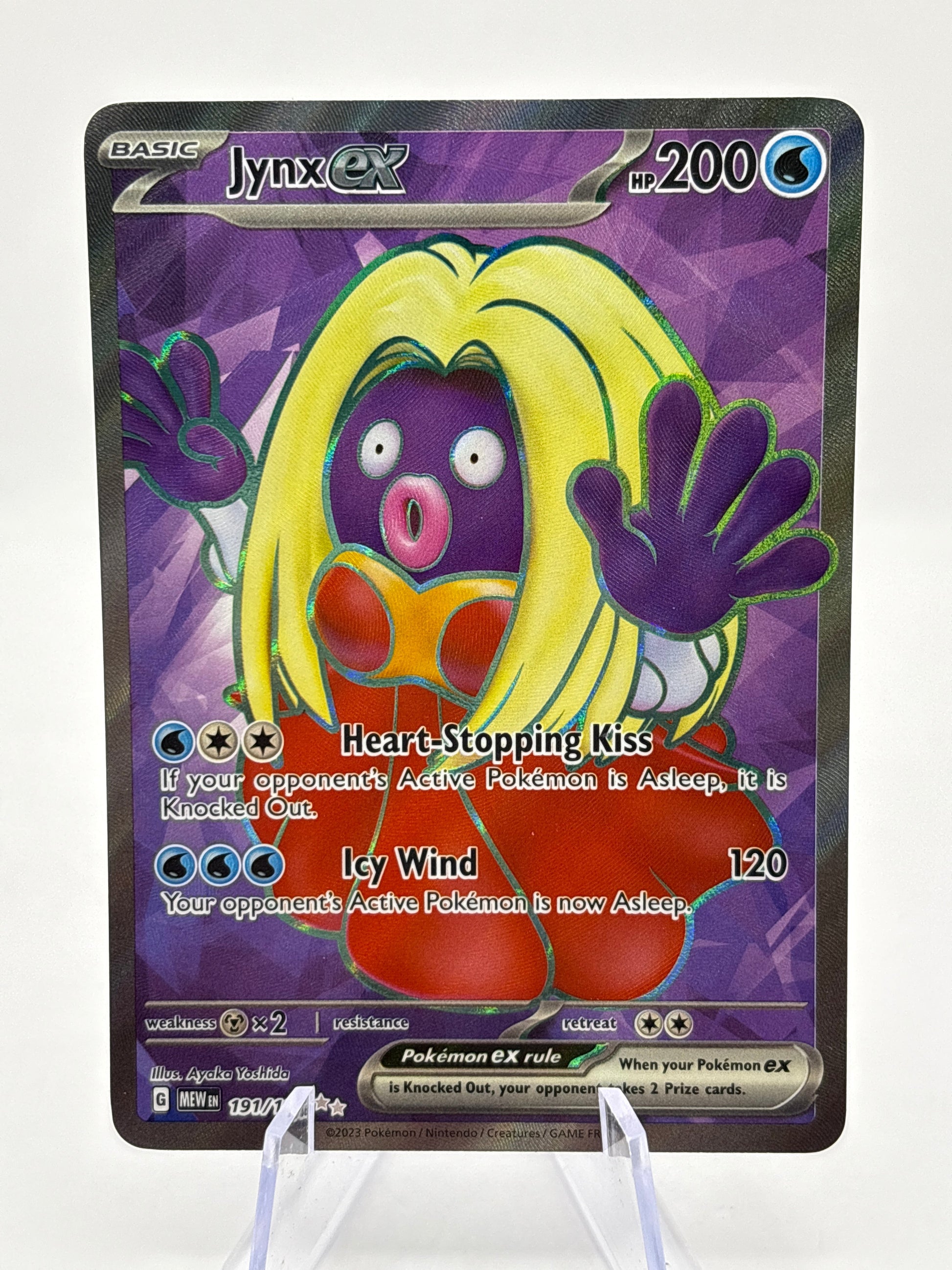 Pokemon TCG 151 MEW - Jynx EX 191/165 Full Art Secret Rare NM FRENLY BRICKS - Open 7 Days