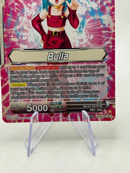 Dragon Ball Super Masters - Bulla, Shopping with Dad BT29-105 SLR FRENLY BRICKS - Open 7 Days