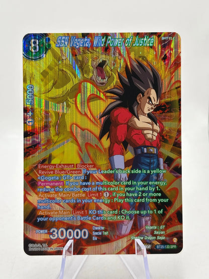 Dragon Ball Super Masters - SS4 Vegeta, Wild Power of Justice BT25-133 SPR FRENLY BRICKS - Open 7 Days
