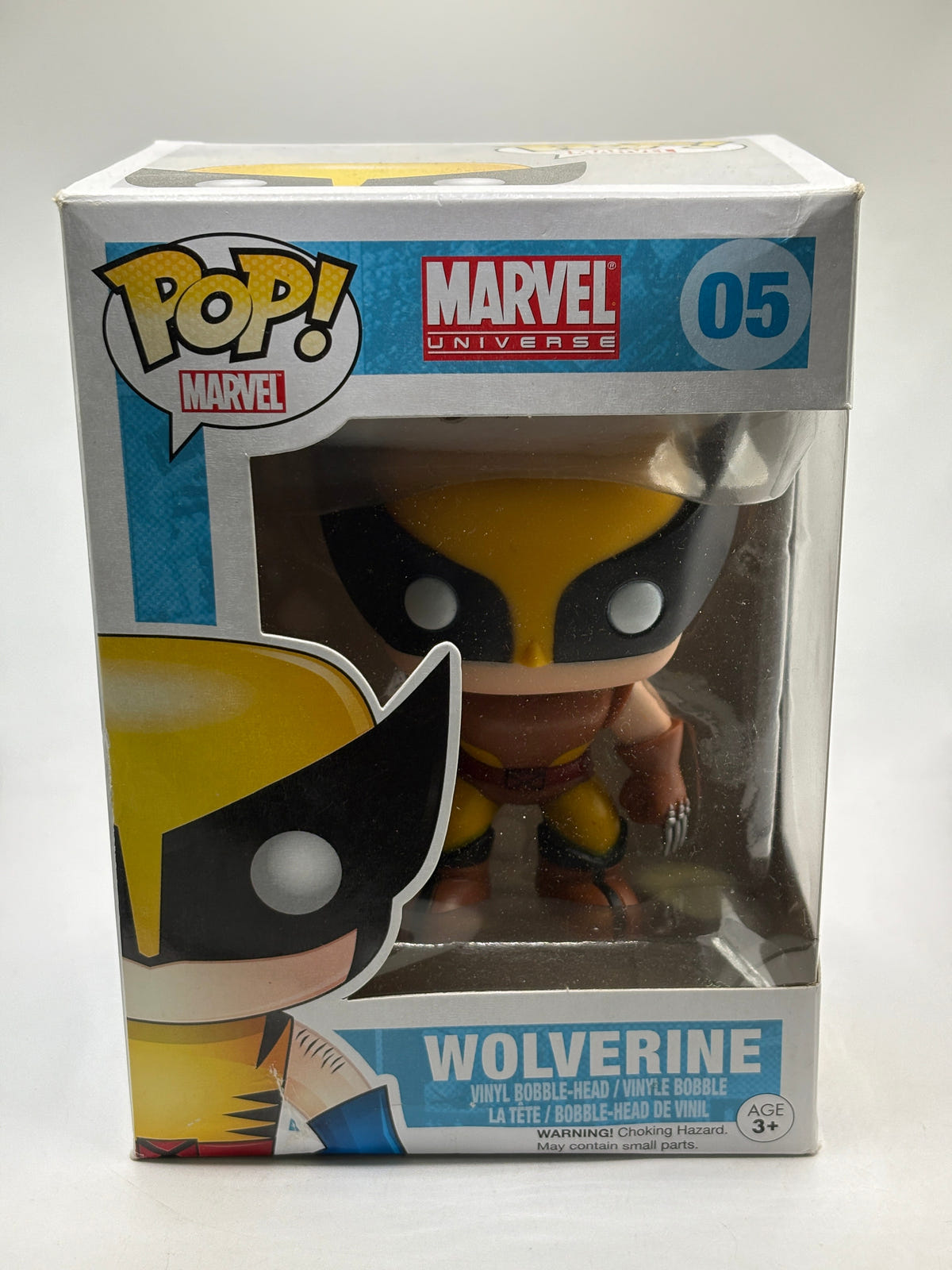 Funko POP! Marvel Universe #05 Wolverine Vinyl Bobble Head *Box Damage image 1