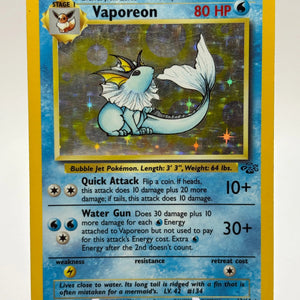 Pokemon TCG Jungle Unlimited - Vaporeon 12/64 Rare Holo Moderately Played FRENLY BRICKS - Open 7 Days