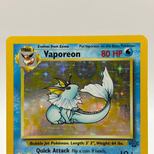 Pokemon TCG Jungle Unlimited - Vaporeon 12/64 Rare Holo Moderately Played FRENLY BRICKS - Open 7 Days