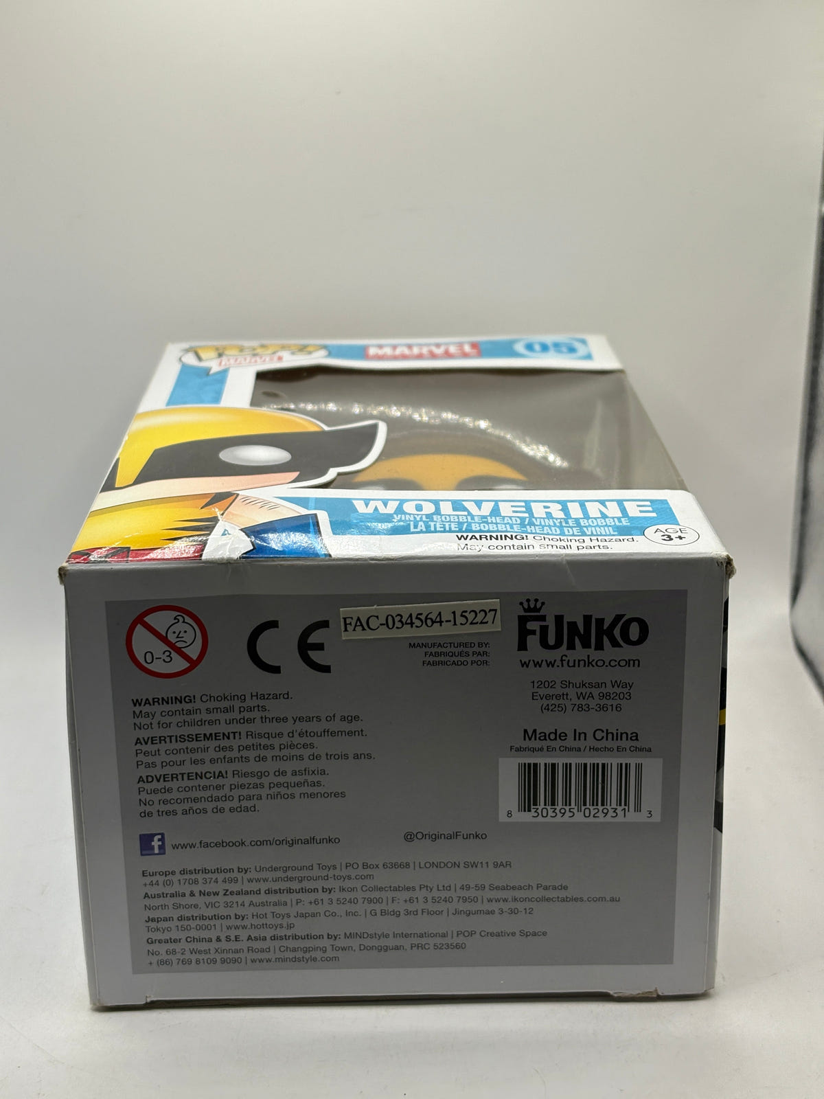 Funko POP! Marvel Universe #05 Wolverine Vinyl Bobble Head *Box Damage, photo 6 image 6