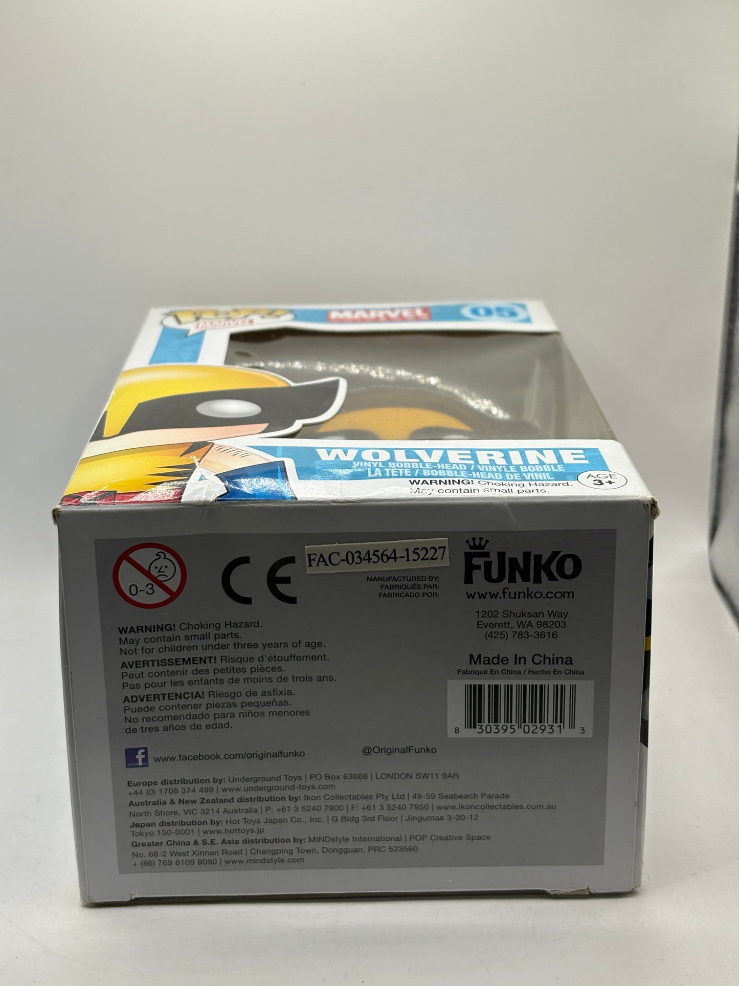 Funko POP! Marvel Universe #05 Wolverine Vinyl Bobble Head *Box Damage FRENLY BRICKS - Open 7 Days