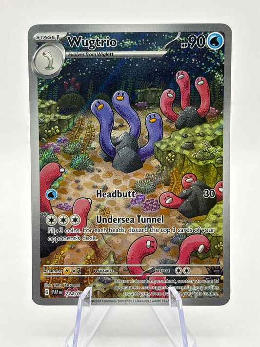 Pokemon TCG Paldaen Fates - Wugtrio 224/091 Illustration Rare NM FRENLY BRICKS - Open 7 Days