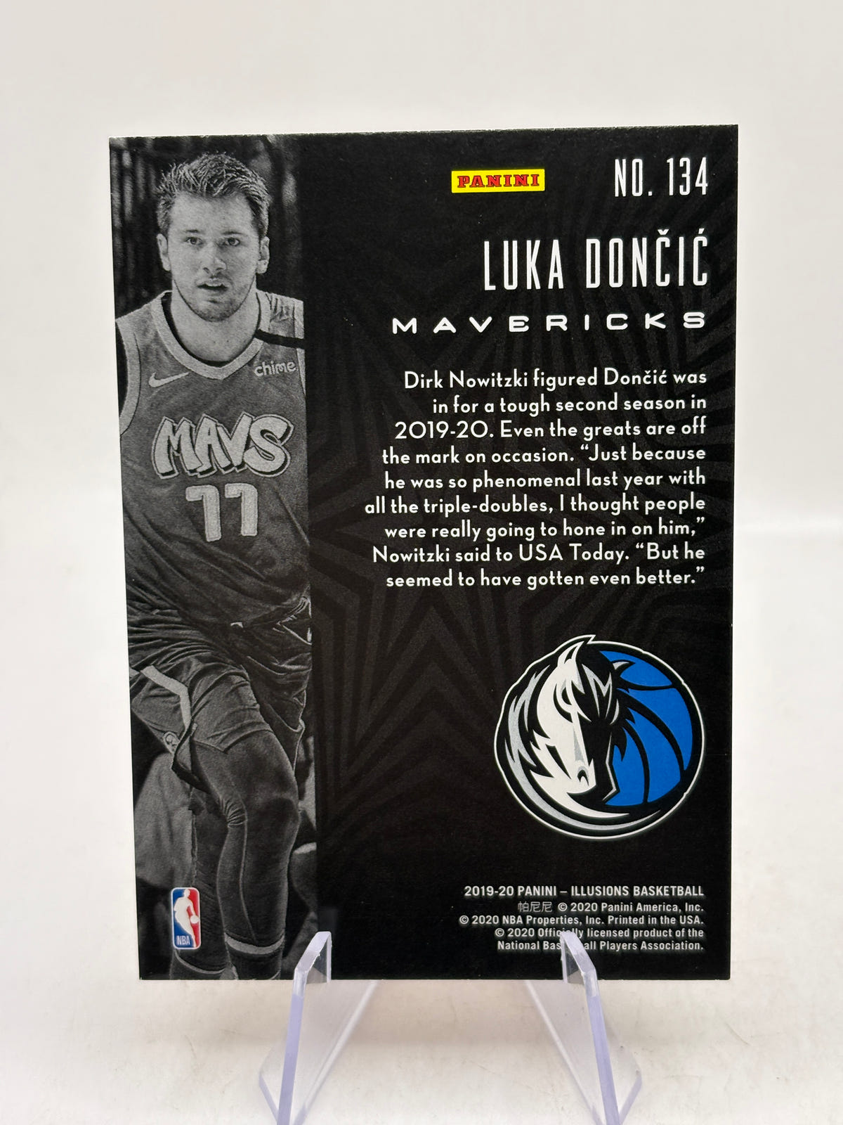2019-20 Panini Illusions #134 Luka Doncic Mavericks Orange image 2