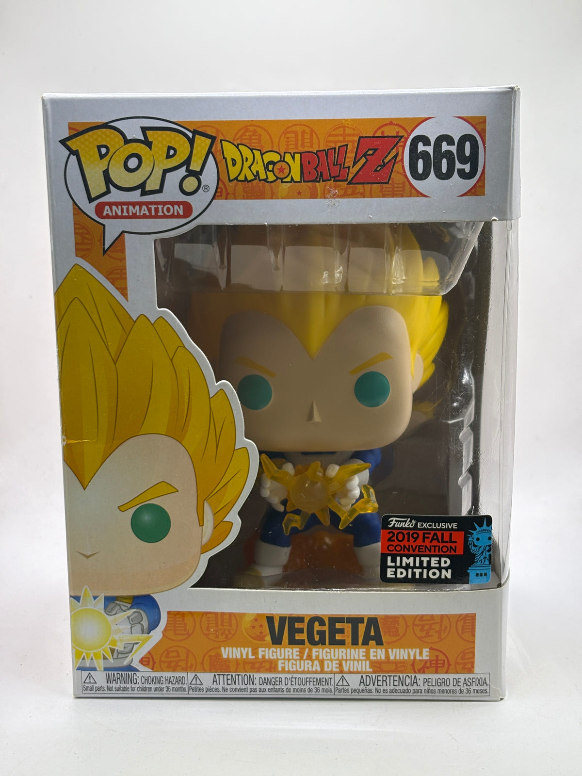 Funko POP! Animation Dragon Ball Z #669 Vegeta 2019 Fall Convention image 1