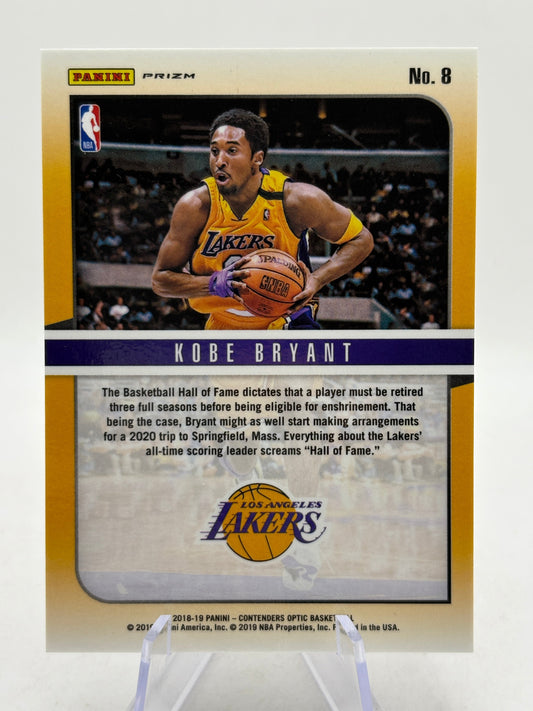 2018-19 Panini Contenders Optic Hall of Fame Silver Prizm Kobe Bryant FRENLY BRICKS - Open 7 Days