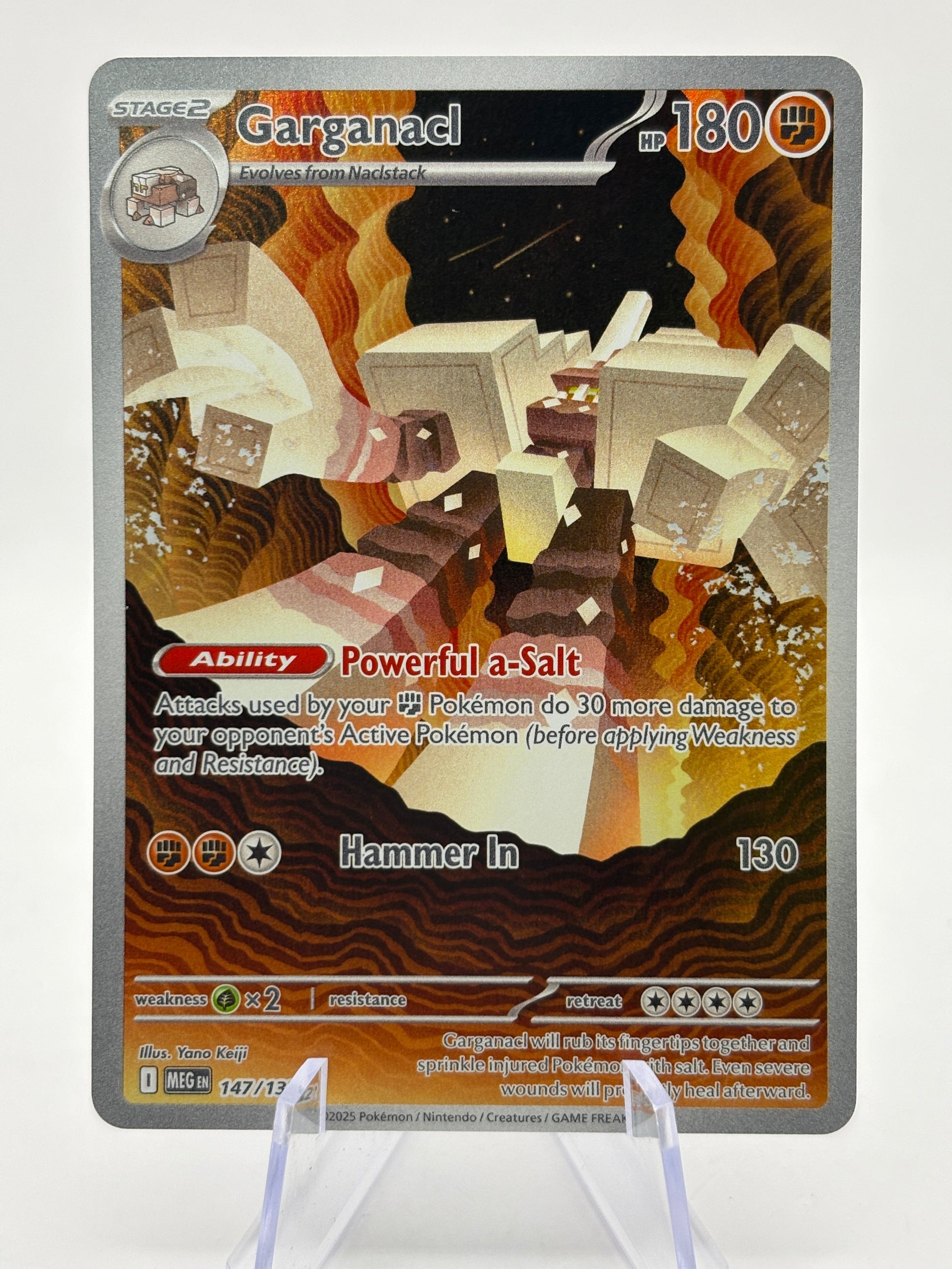 Pokemon TCG Mega Evolution- Garganacl 147/132 Illustration Rare NM FRENLY BRICKS - Open 7 Days