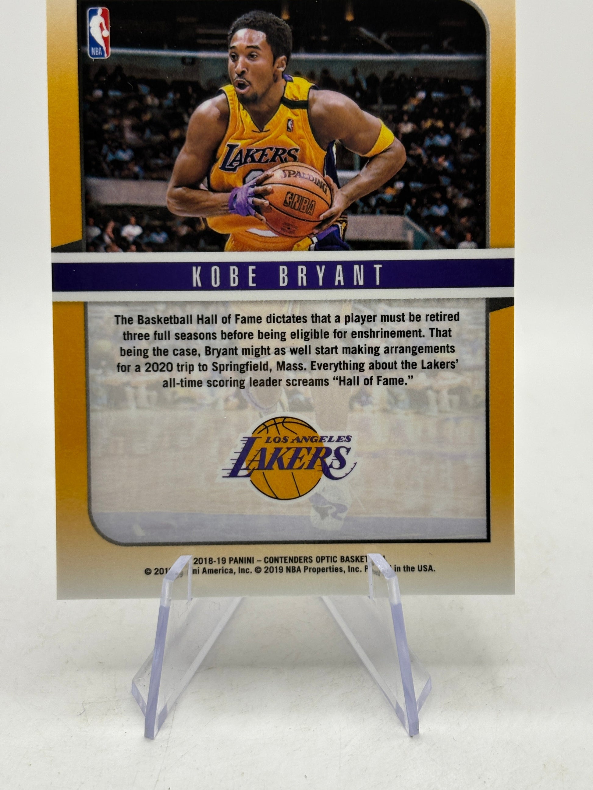 2018-19 Panini Contenders Optic Hall of Fame Silver Prizm Kobe Bryant FRENLY BRICKS - Open 7 Days