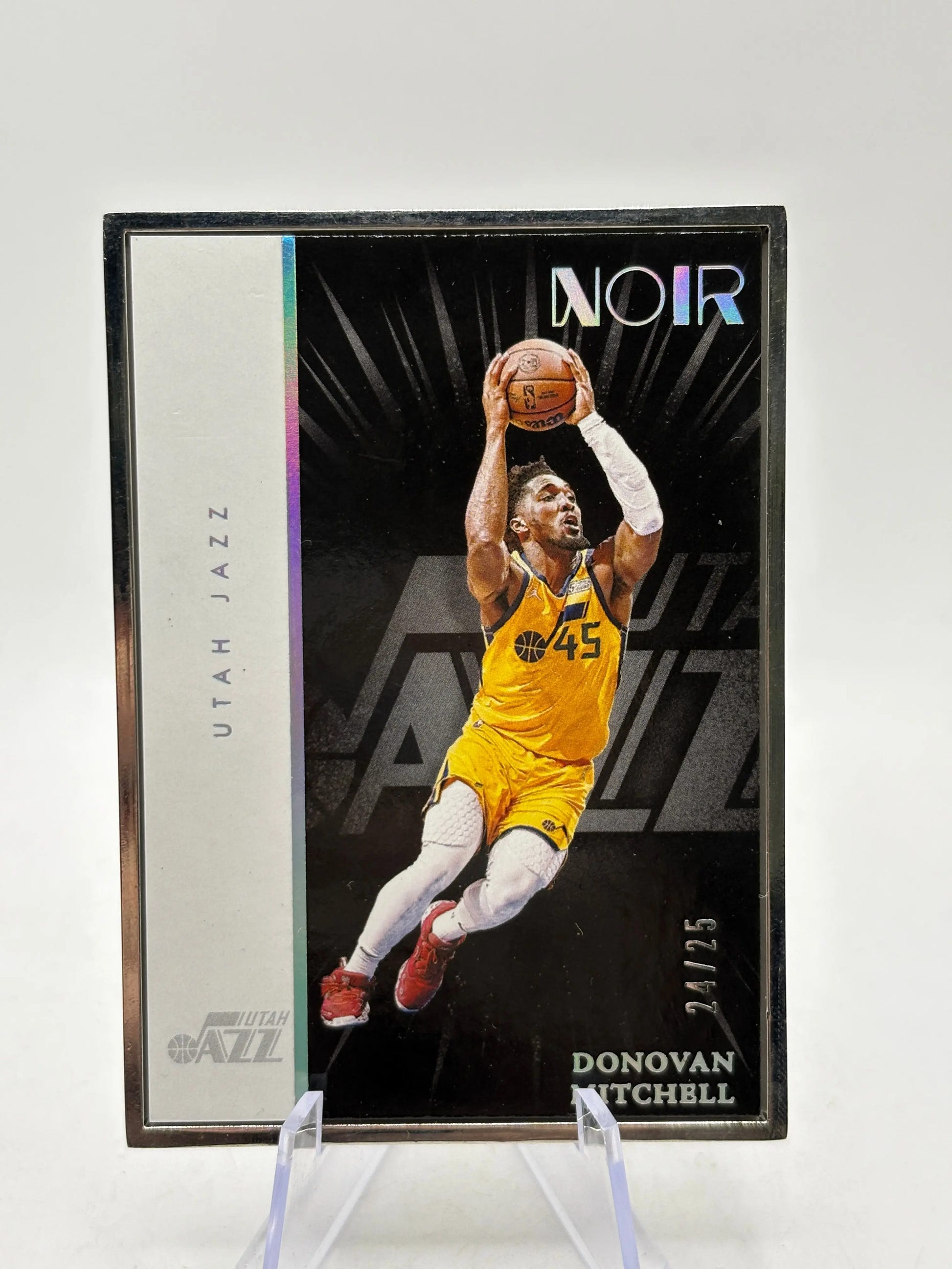 Donovan Mitchell 2021-22 Panini Noir Statement Edition Holo Silver /25 #205 FRENLY BRICKS - Open 7 Days image 1