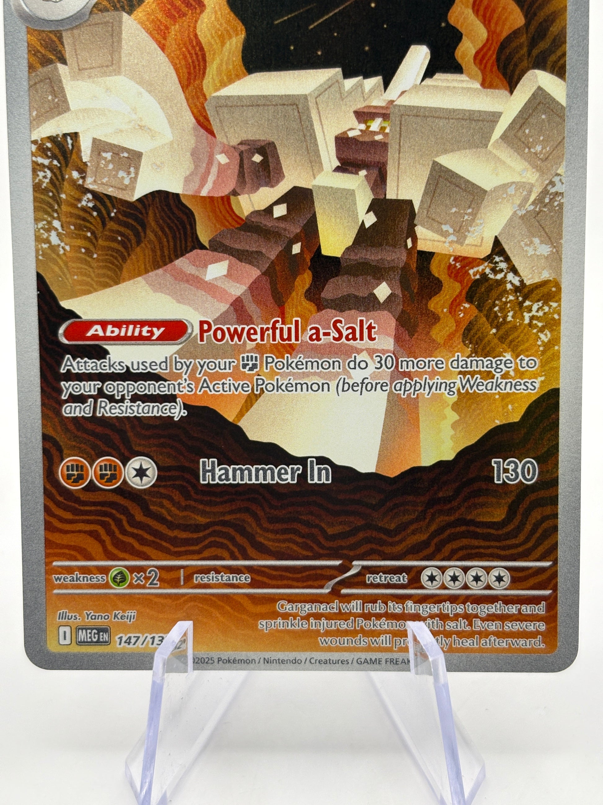 Pokemon TCG Mega Evolution- Garganacl 147/132 Illustration Rare NM FRENLY BRICKS - Open 7 Days