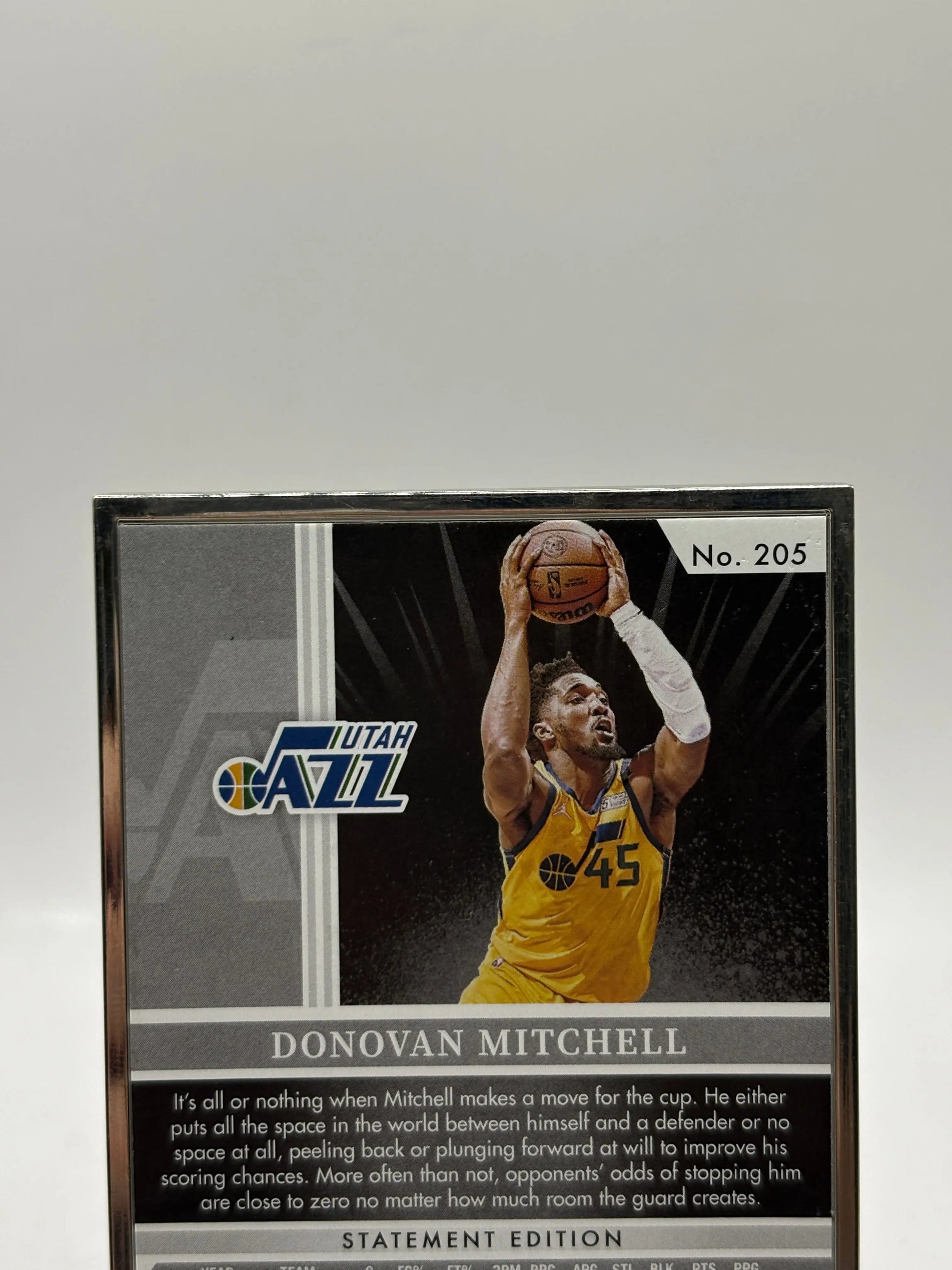 Donovan Mitchell 2021-22 Panini Noir Statement Edition Holo Silver /25 #205 FRENLY BRICKS - Open 7 Days image 3