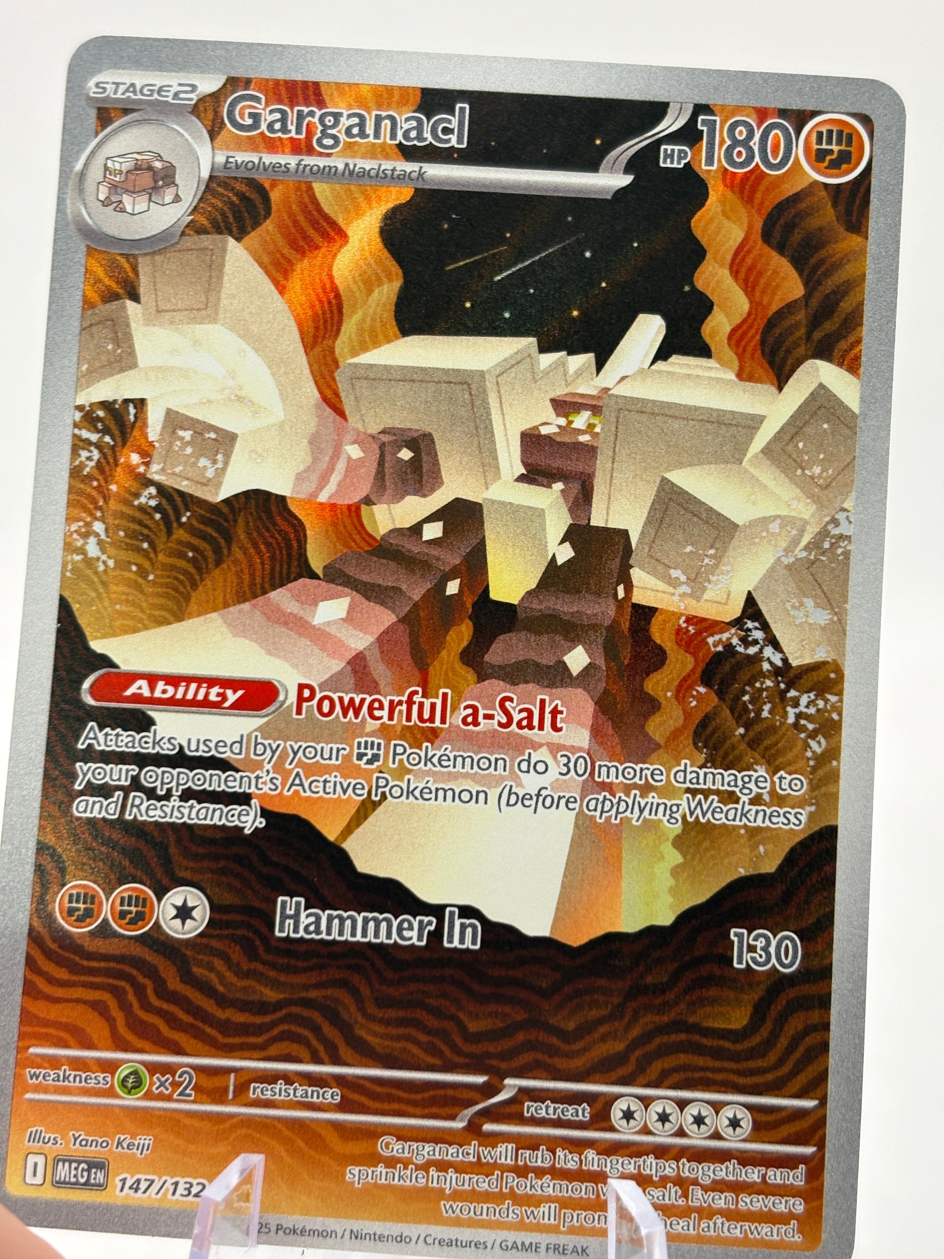 Pokemon TCG Mega Evolution- Garganacl 147/132 Illustration Rare NM FRENLY BRICKS - Open 7 Days