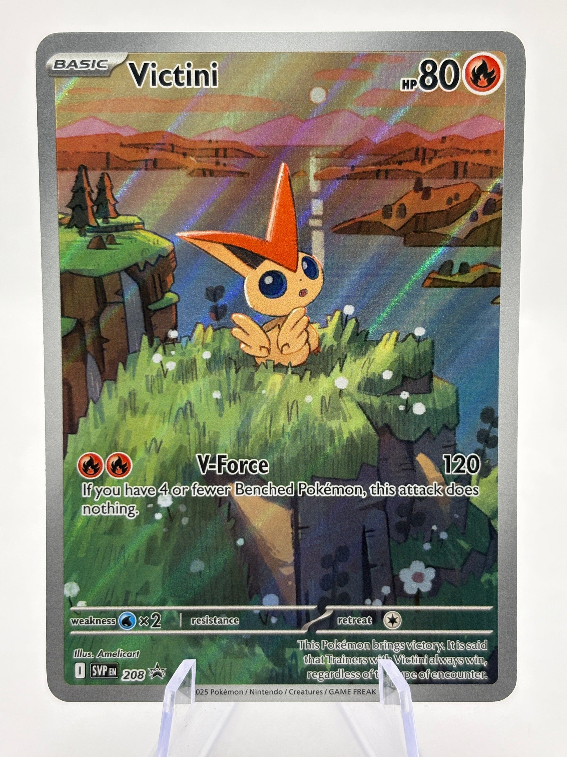 Pokemon TCG SVP Promos - Victini SVP208 Black Star Promo Illustration Rare NM FRENLY BRICKS - Open 7 Days