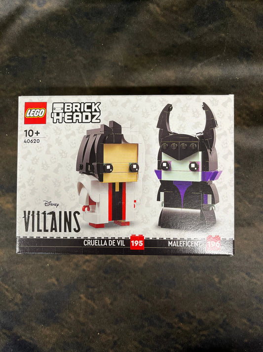 LEGO Brick Headz Cruella De Vil #195 Maleficent #196 Twin Pack 40620 FRENLY BRICKS - Open 7 Days