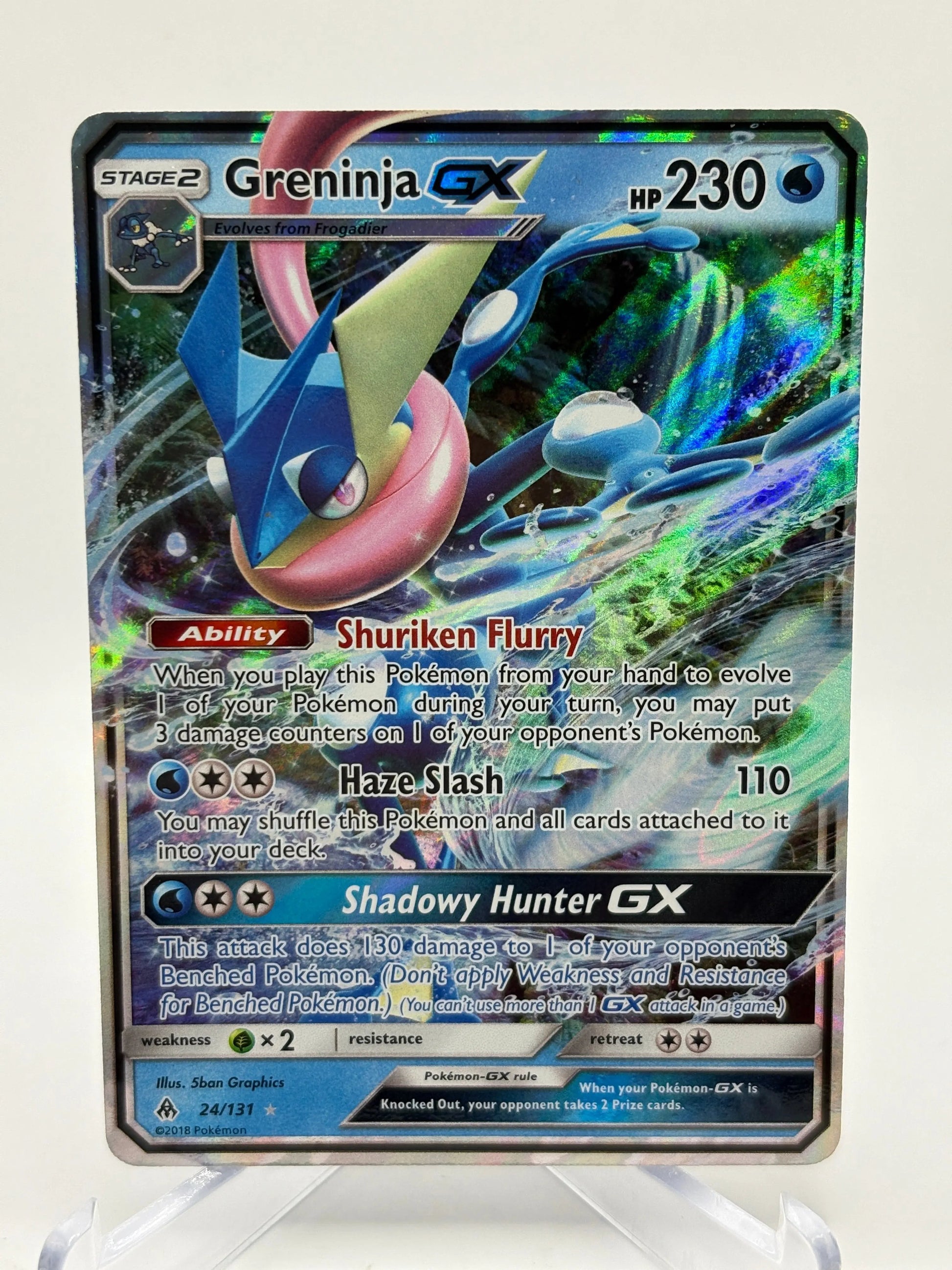 Pokemon TCG 2018 Forbidden Light - Greninja GX 24/131 LP FRENLY BRICKS - Open 7 Days