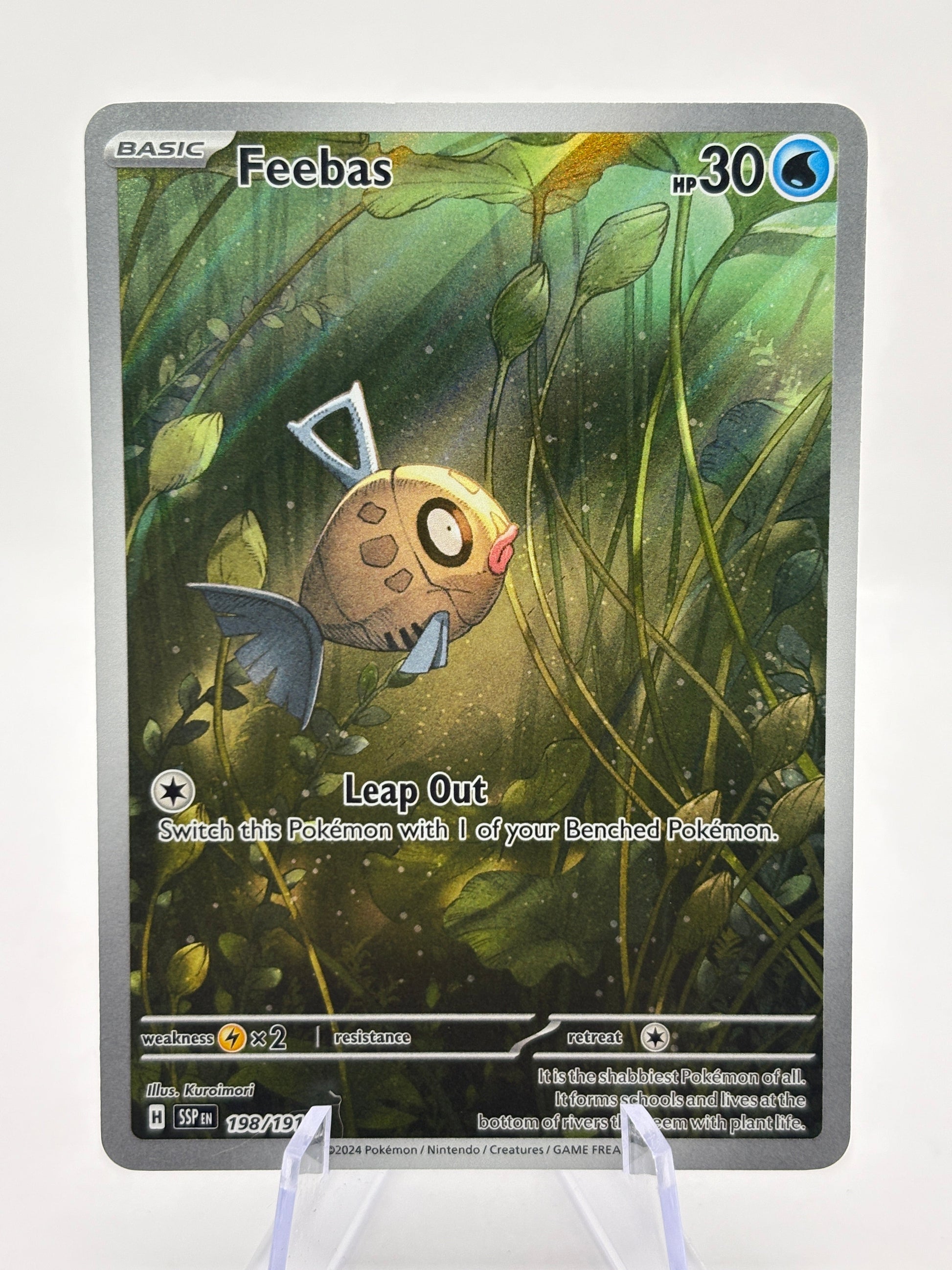 Pokemon TCG Surging Sparks - Feebas 198/191 Illustration Rare NM FRENLY BRICKS - Open 7 Days