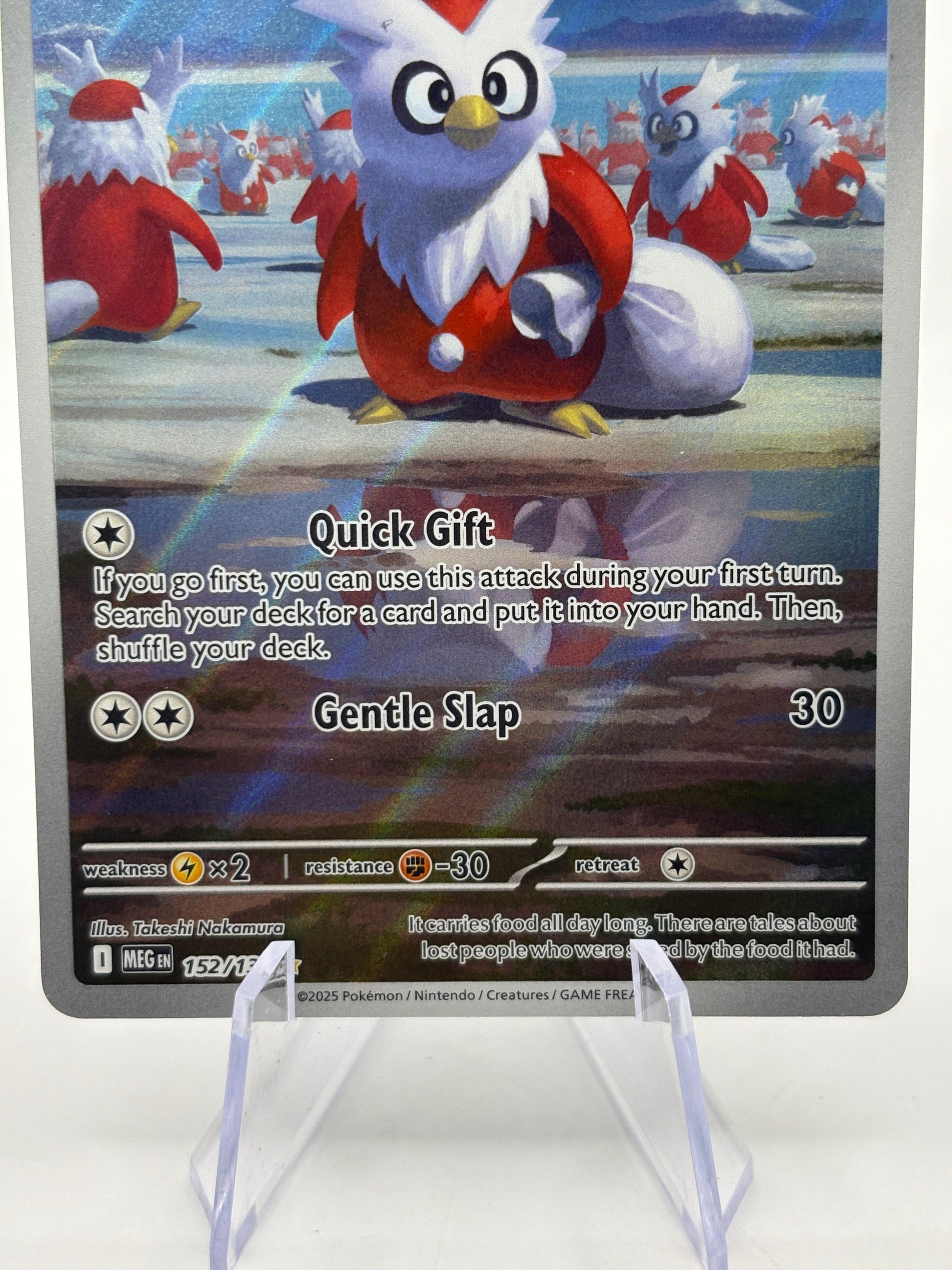 Pokemon TCG Mega Evolution- Delibird 152/132 Illustration Rare Nm FRENLY BRICKS - Open 7 Days