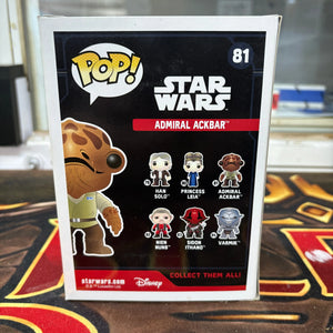 Funko Pop! Vinyl: Star Wars - Admiral Ackbar #81 FRENLY BRICKS - Open 7 Days