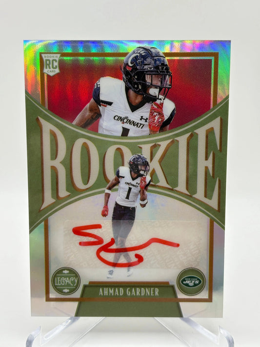 2022 Panini Legacy Football #183 Ahmad Gardner Rookie Auto FRENLY BRICKS - Open 7 Days