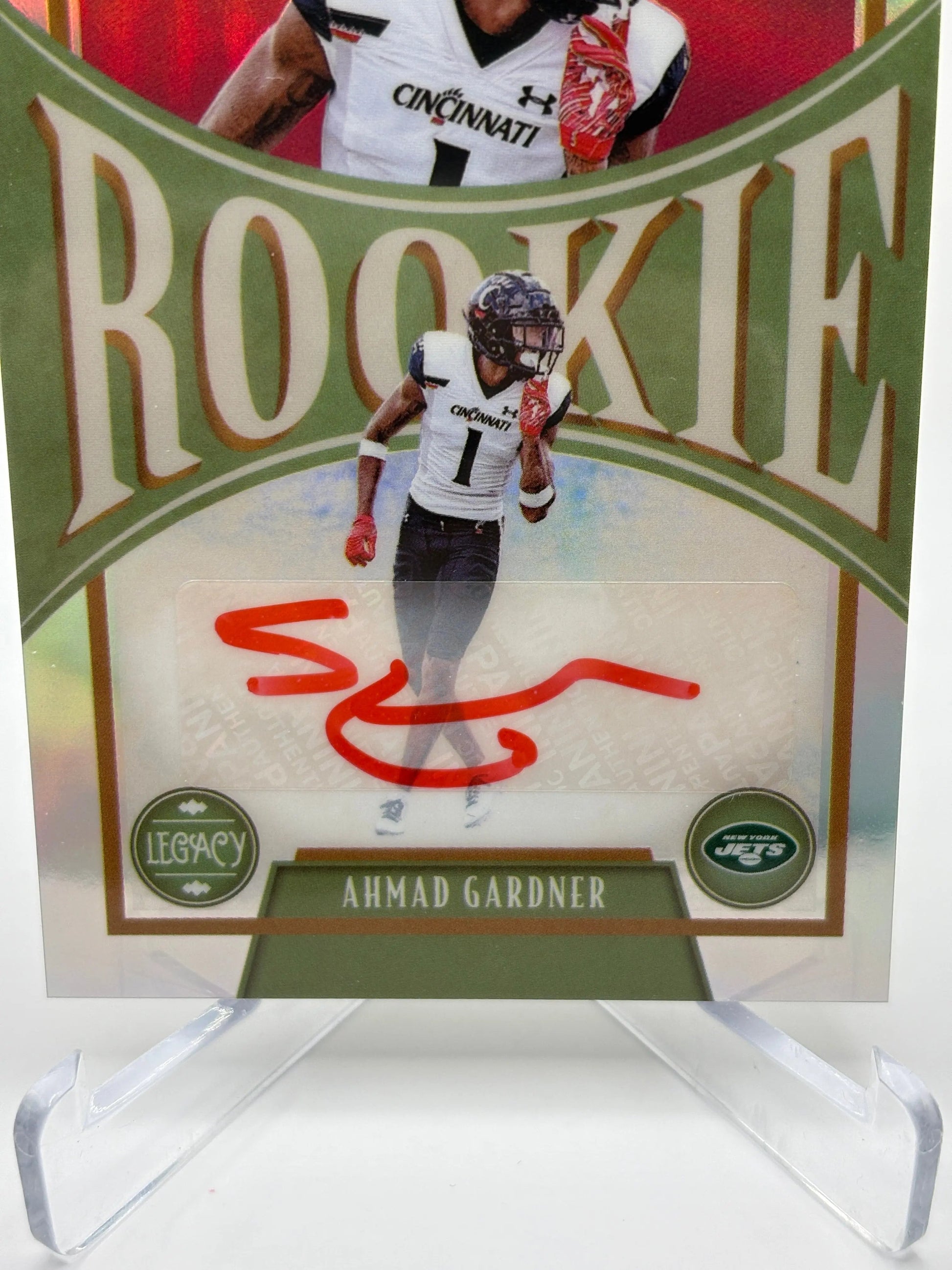 2022 Panini Legacy Football #183 Ahmad Gardner Rookie Auto FRENLY BRICKS - Open 7 Days