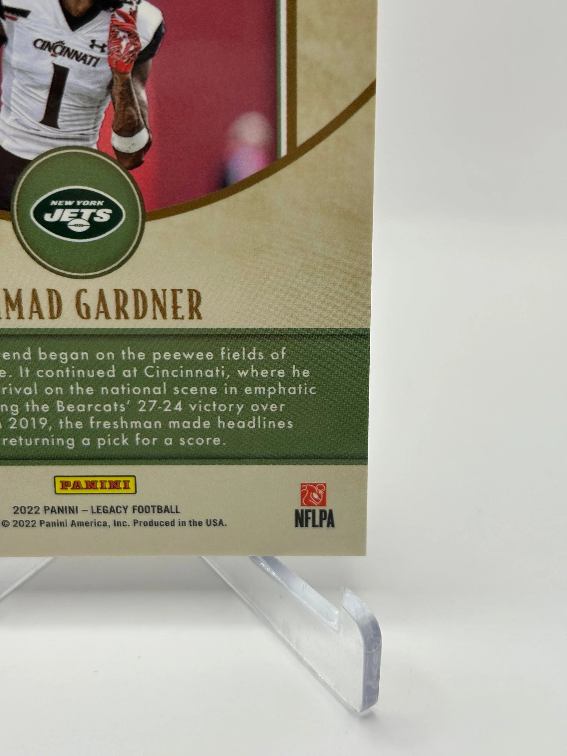 2022 Panini Legacy Football #183 Ahmad Gardner Rookie Auto FRENLY BRICKS - Open 7 Days